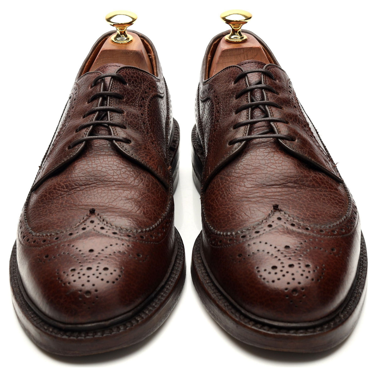 Brown Grain Oxhide Leather Derby Brogues UK 8.5 US 9.5 D