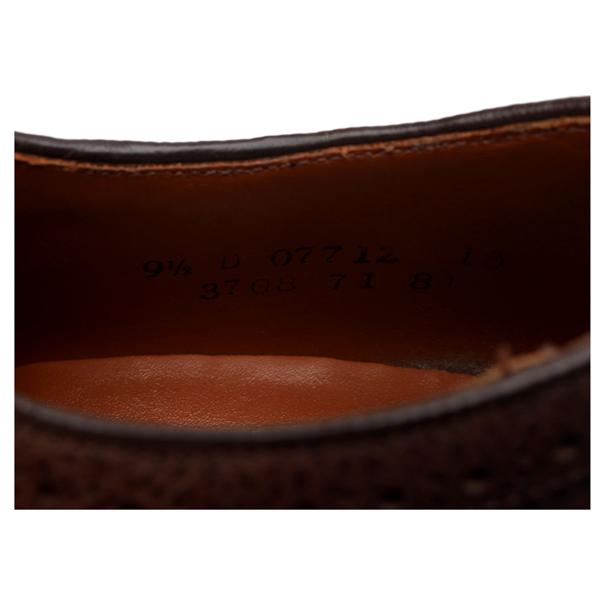 Brown Grain Oxhide Leather Derby Brogues UK 8.5 US 9.5 D