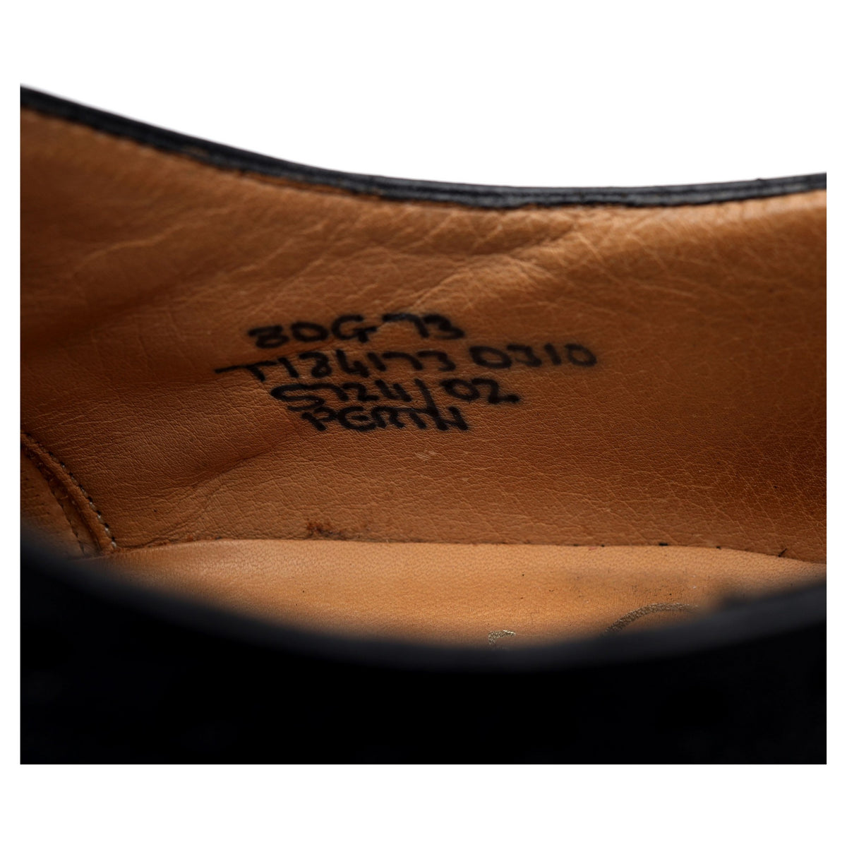 &#39;Perth&#39; Black Leather Oxford Brogues UK 8 G