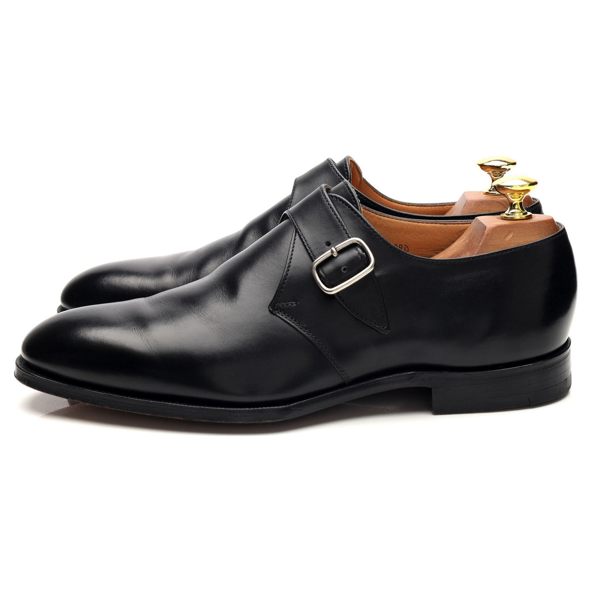&#39;Orford&#39; Black Leather Monk Strap UK 8 F