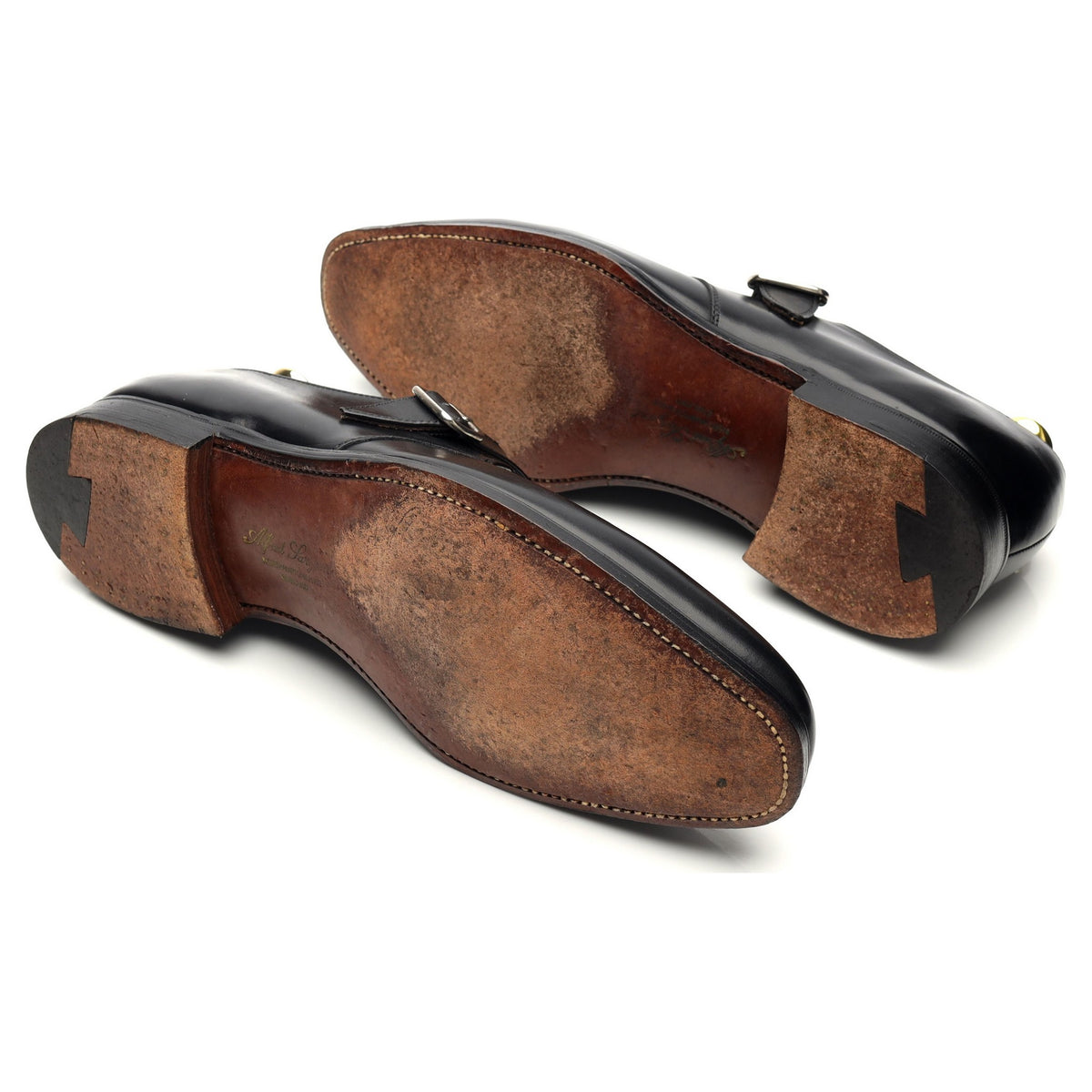 &#39;Orford&#39; Black Leather Monk Strap UK 8 F