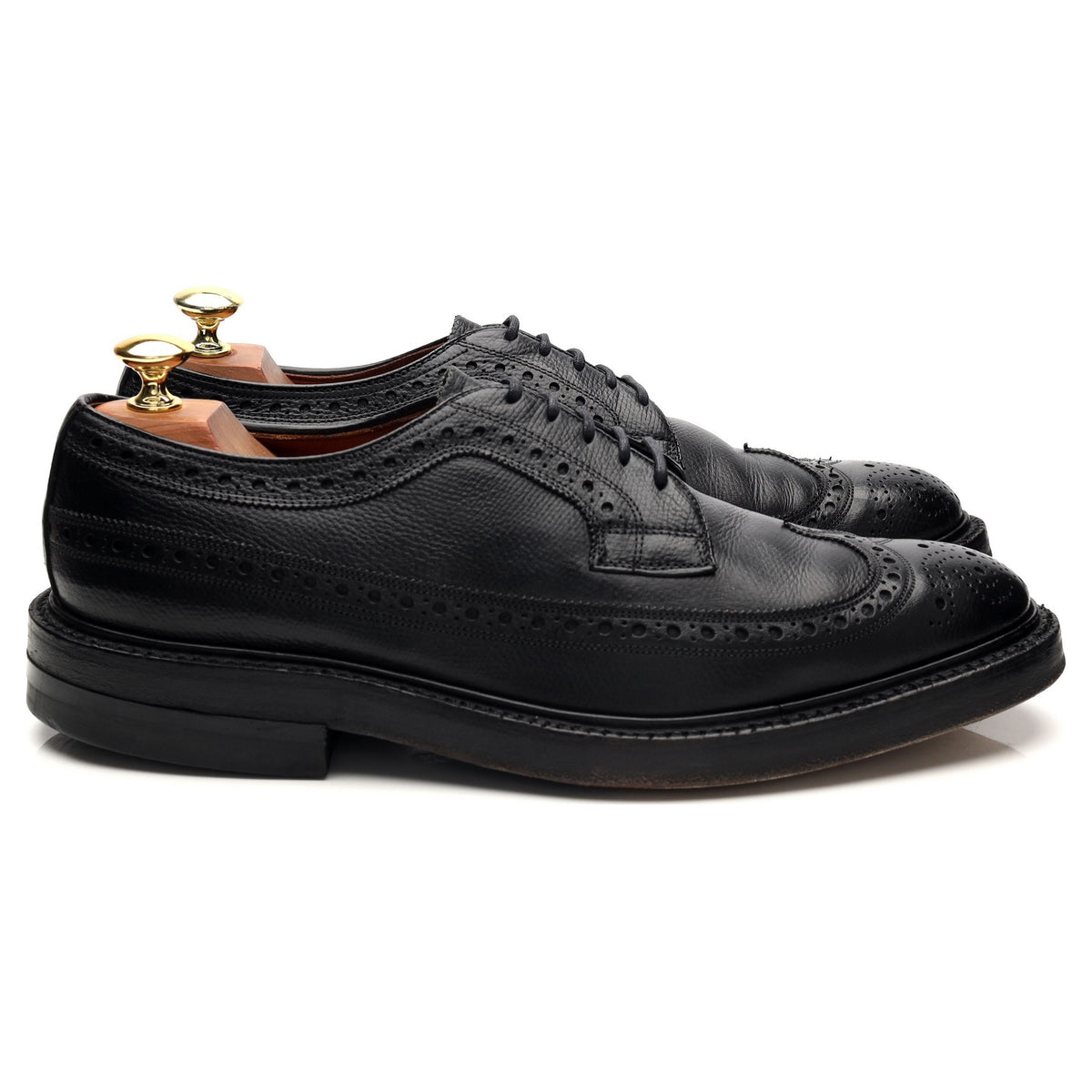&#39;099165&#39; Black Grain Leather Derby Brogues UK 8.5 US 9.5 D