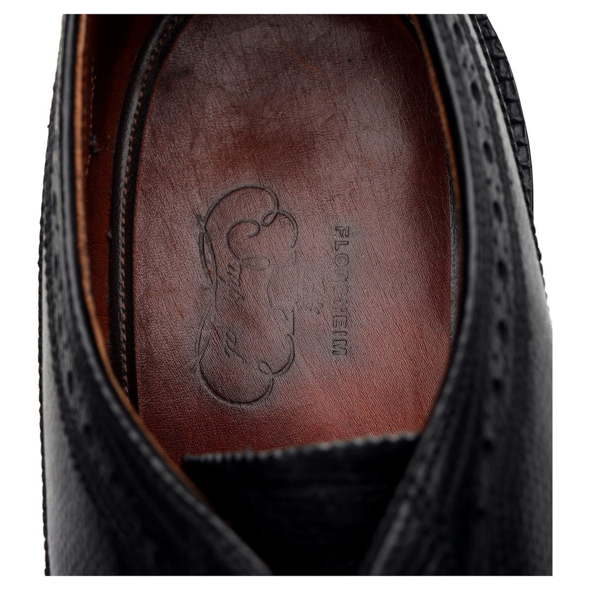 &#39;099165&#39; Black Grain Leather Derby Brogues UK 8.5 US 9.5 D