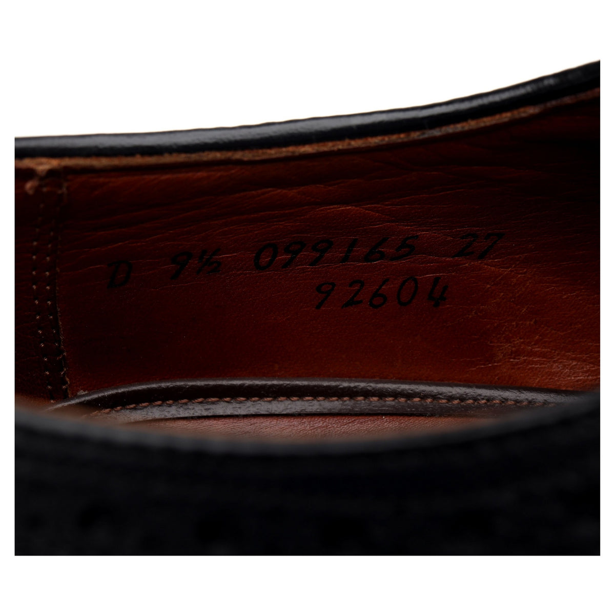 &#39;099165&#39; Black Grain Leather Derby Brogues UK 8.5 US 9.5 D