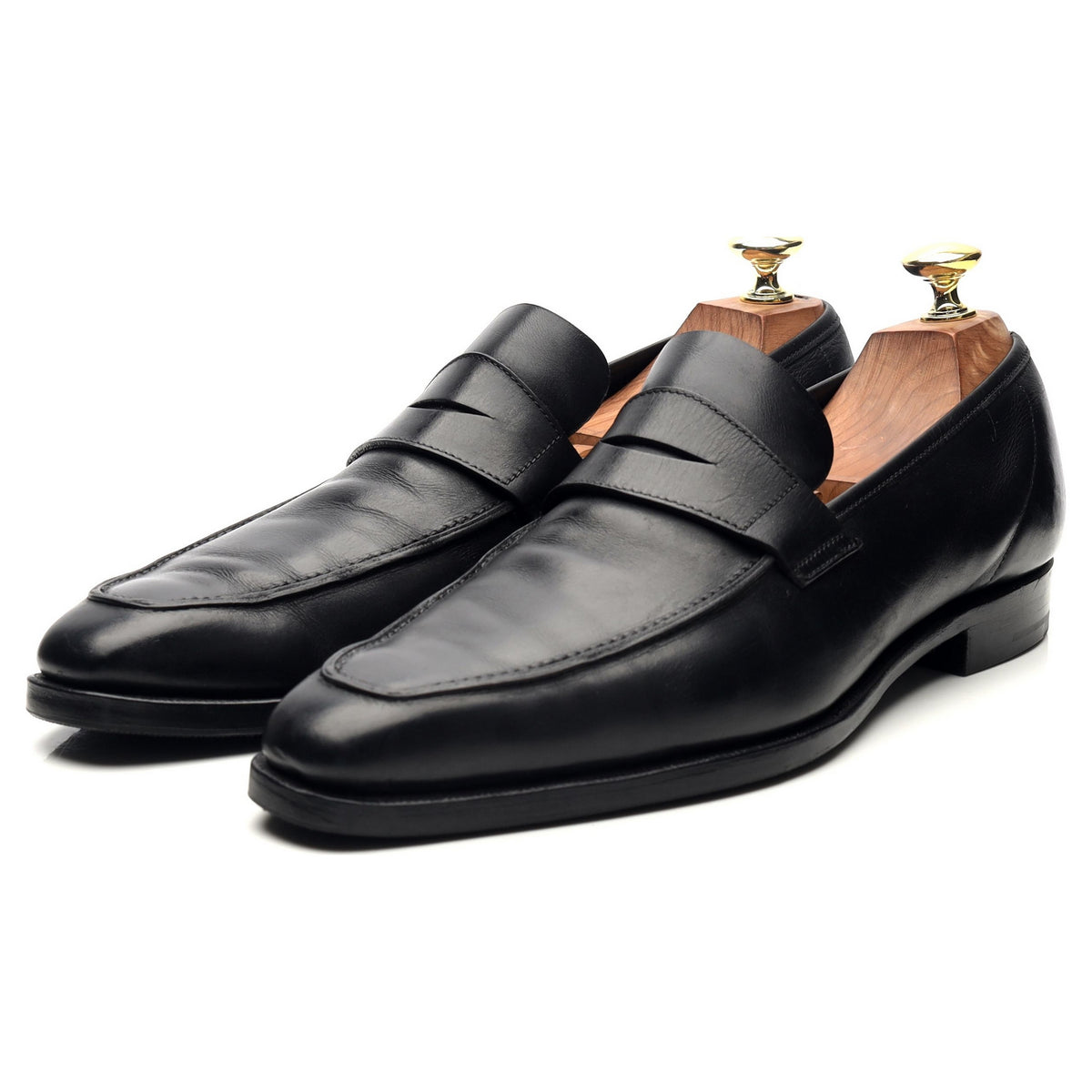 &#39;George&#39; Black Leather Loafers UK 7 E