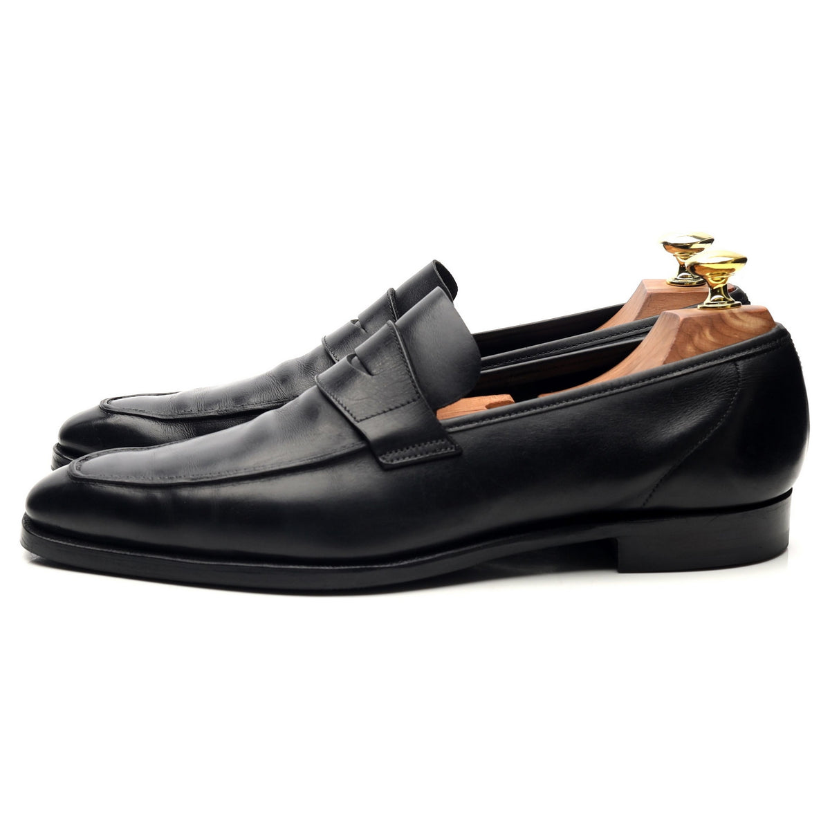 &#39;George&#39; Black Leather Loafers UK 7 E