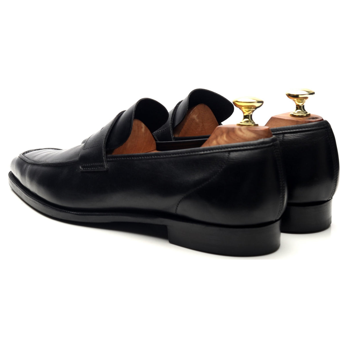 &#39;George&#39; Black Leather Loafers UK 7 E