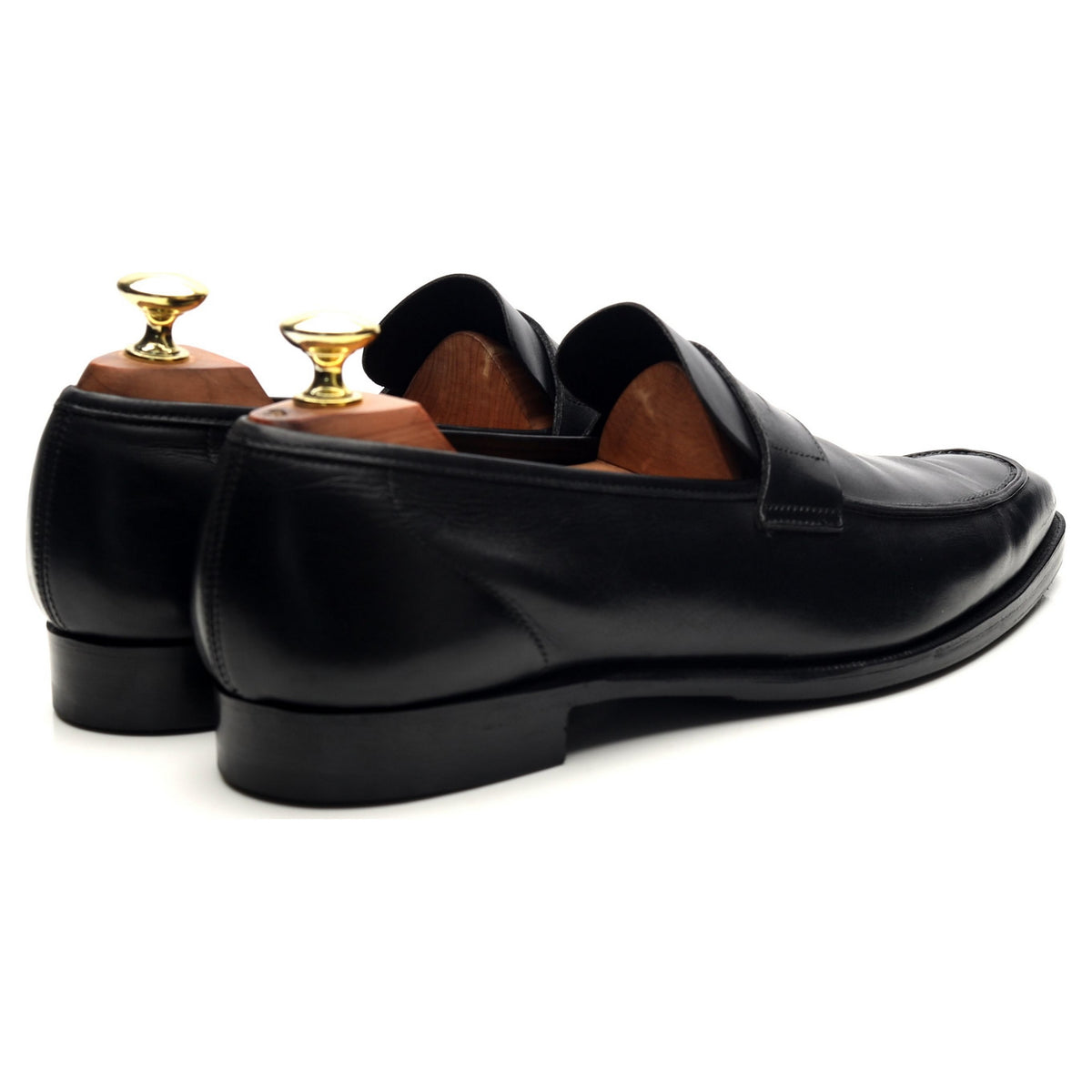 &#39;George&#39; Black Leather Loafers UK 7 E