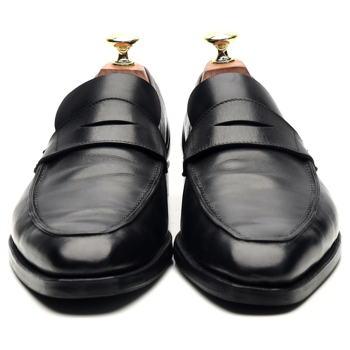 &#39;George&#39; Black Leather Loafers UK 7 E