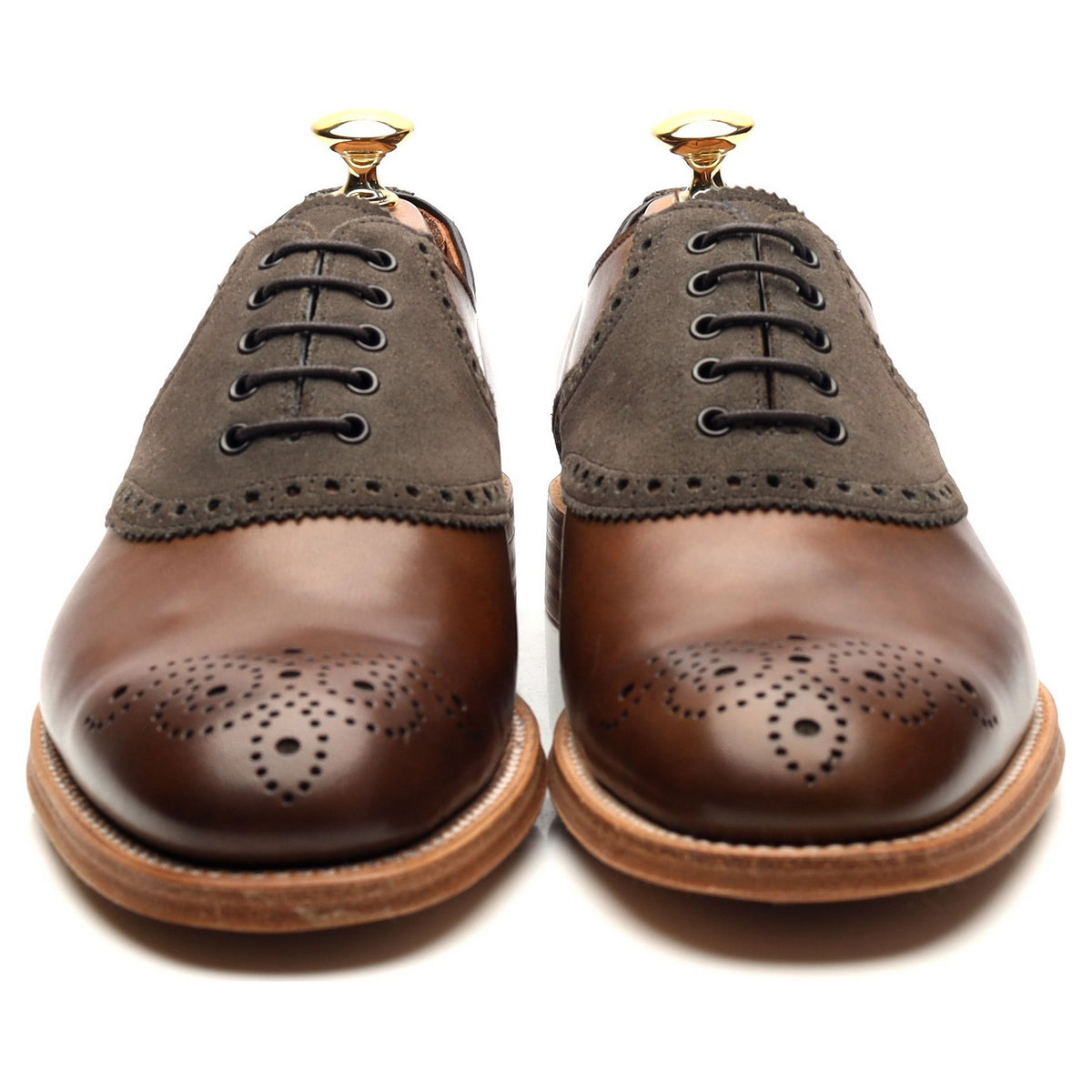 Herring &#39;Harvard ll&#39; Brown Leather Saddle Oxford UK 6 F