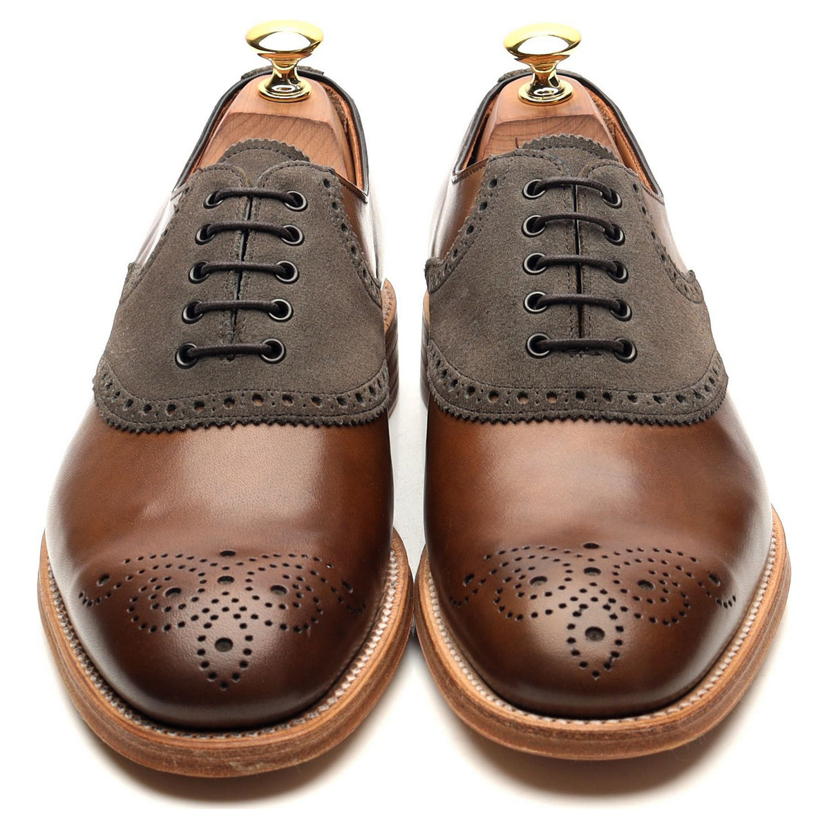 Herring &#39;Harvard ll&#39; Brown Leather Saddle Oxford UK 6 F