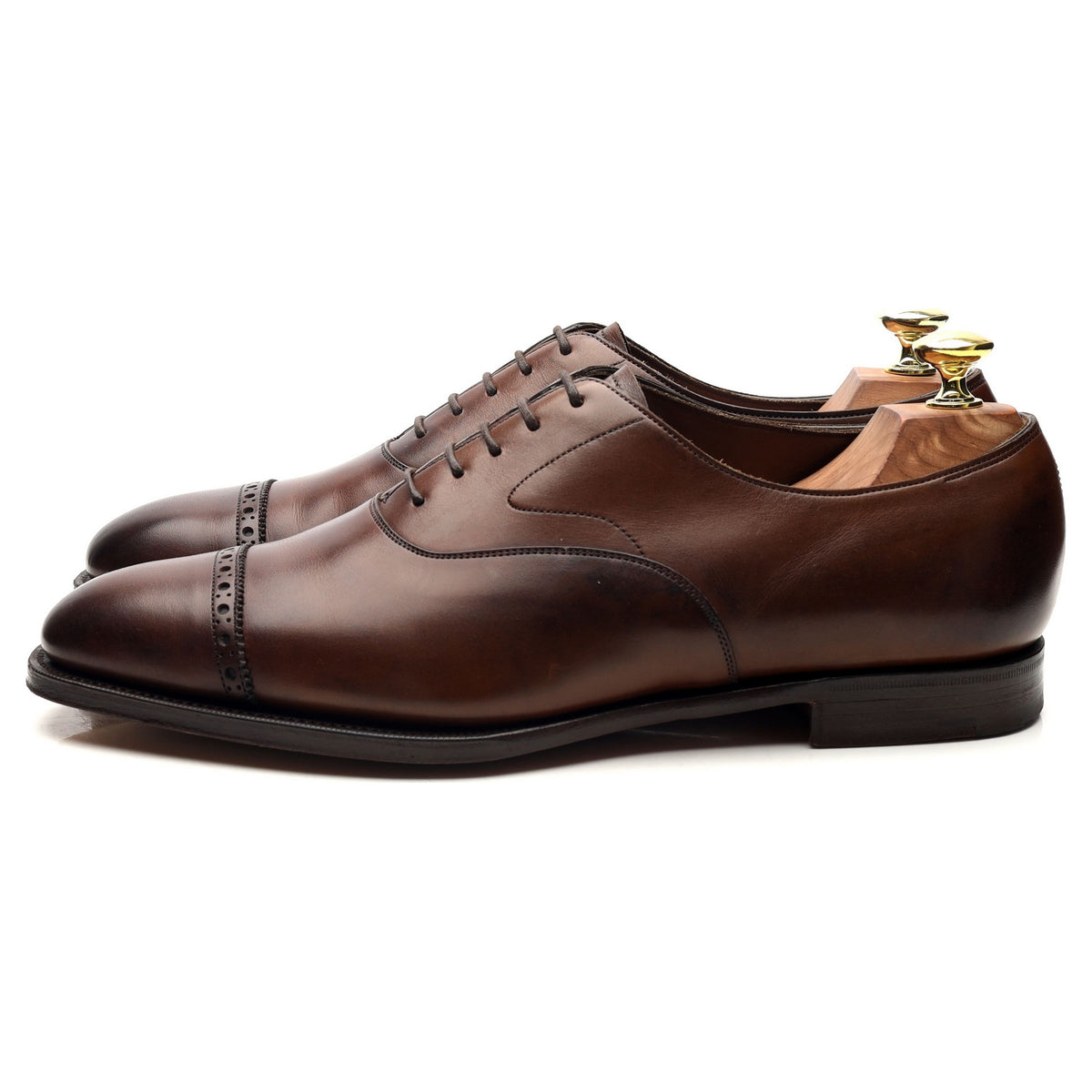 &#39;Churchill&#39; Dark Brown Leather Oxford UK 8.5 E