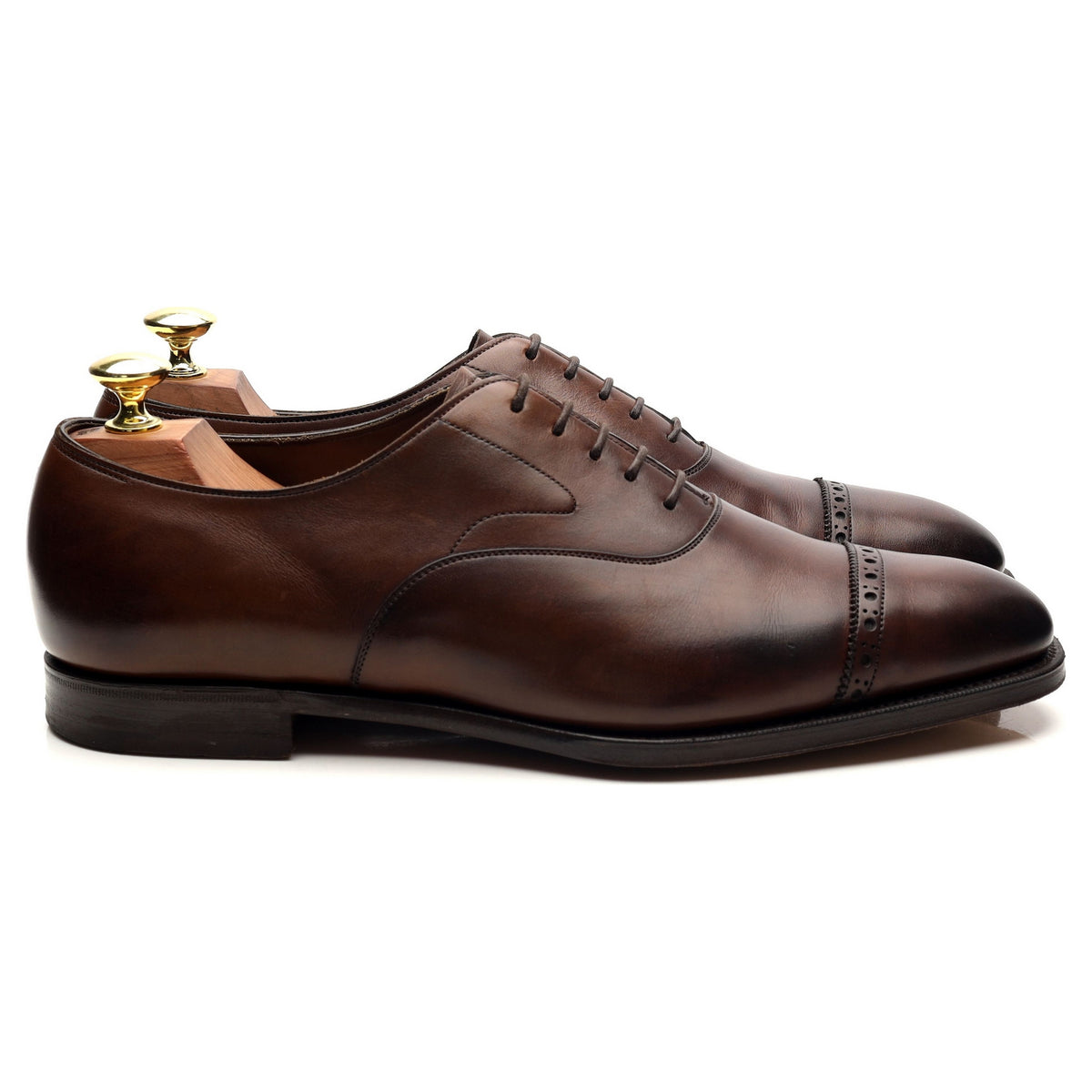 &#39;Churchill&#39; Dark Brown Leather Oxford UK 8.5 E