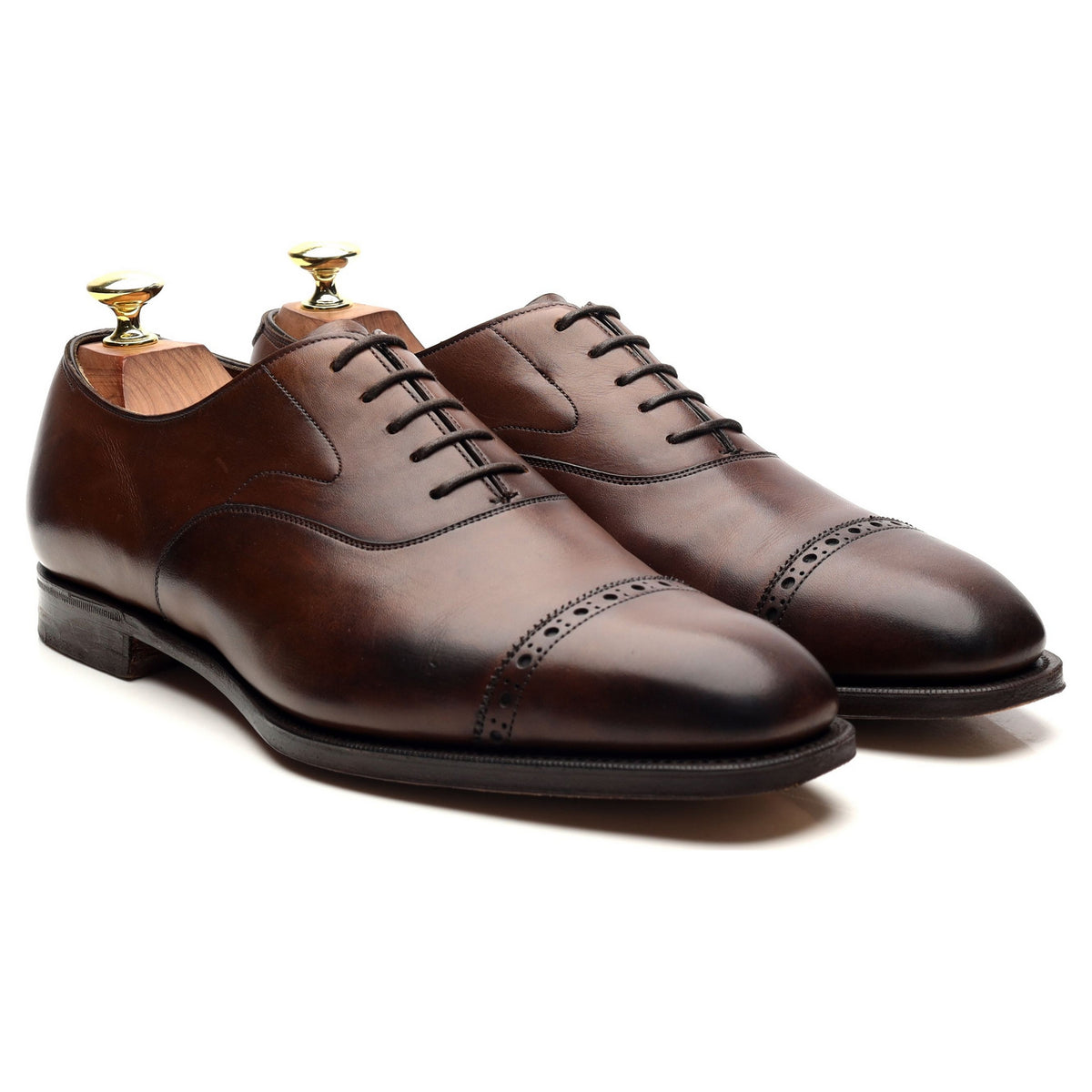 &#39;Churchill&#39; Dark Brown Leather Oxford UK 8.5 E