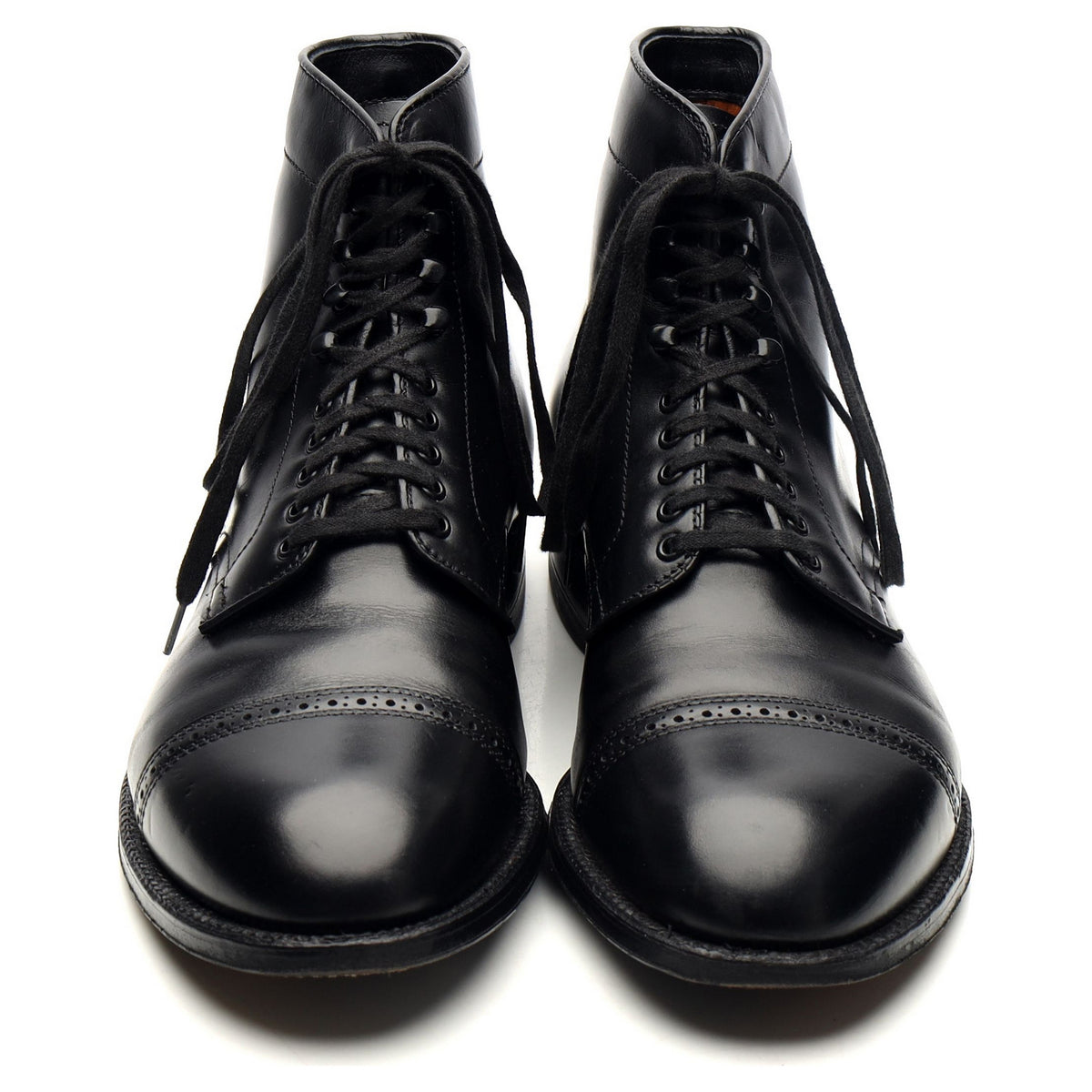 &#39;N6806H&#39; Black Leather Boots UK 8.5 US 9 D