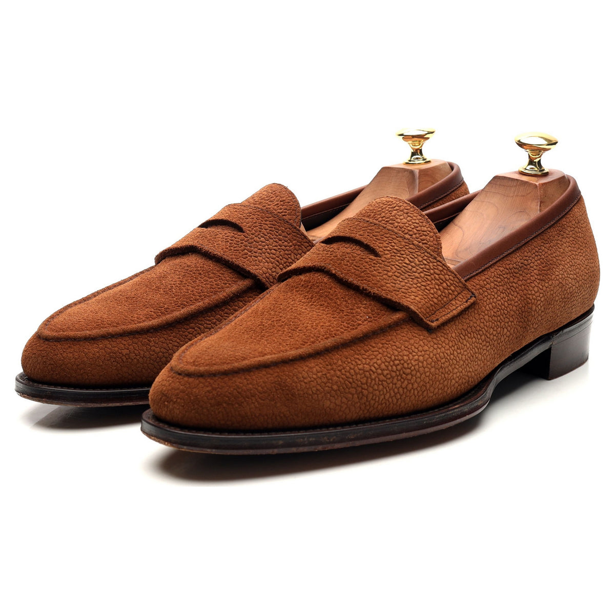 &#39;Bradley ll&#39; Brown Grain Suede Loafers UK 10 E