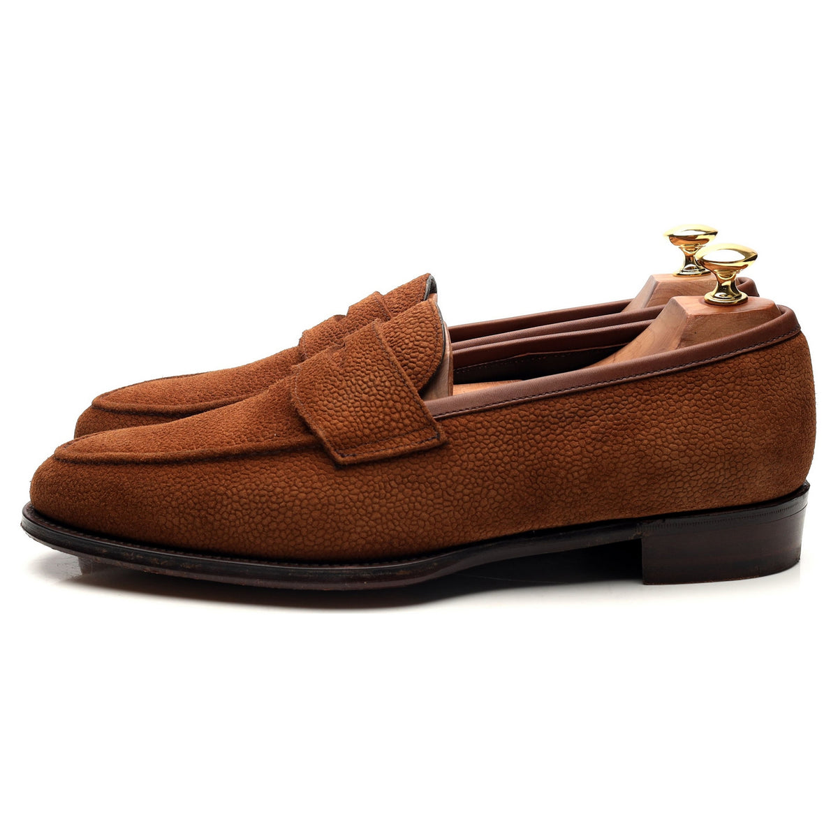 &#39;Bradley ll&#39; Brown Grain Suede Loafers UK 10 E