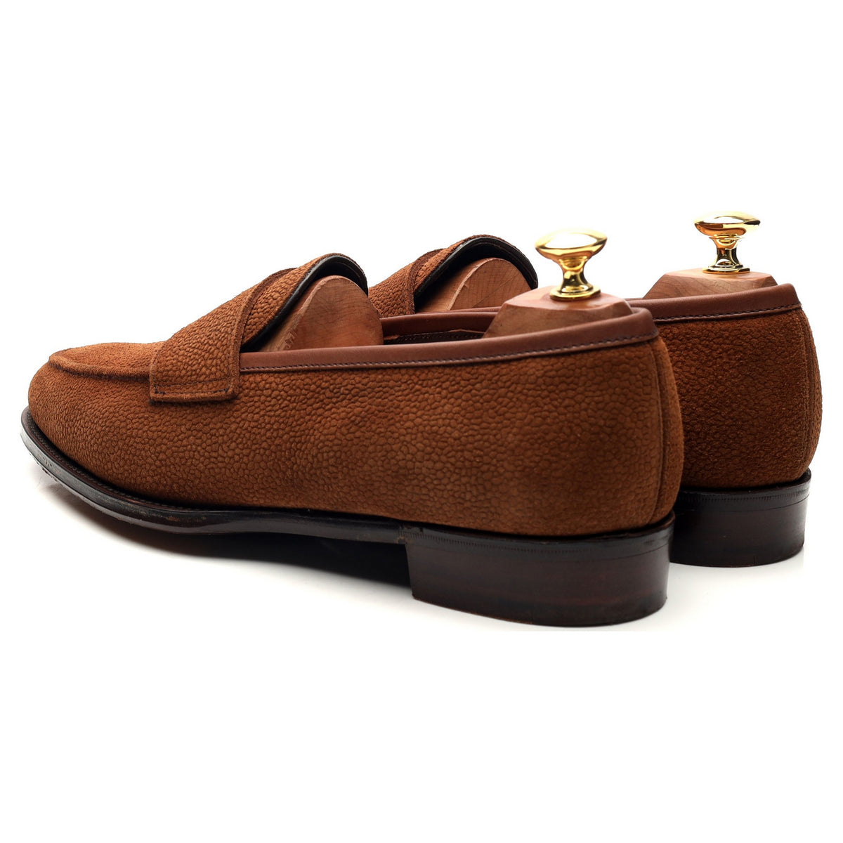 &#39;Bradley ll&#39; Brown Grain Suede Loafers UK 10 E