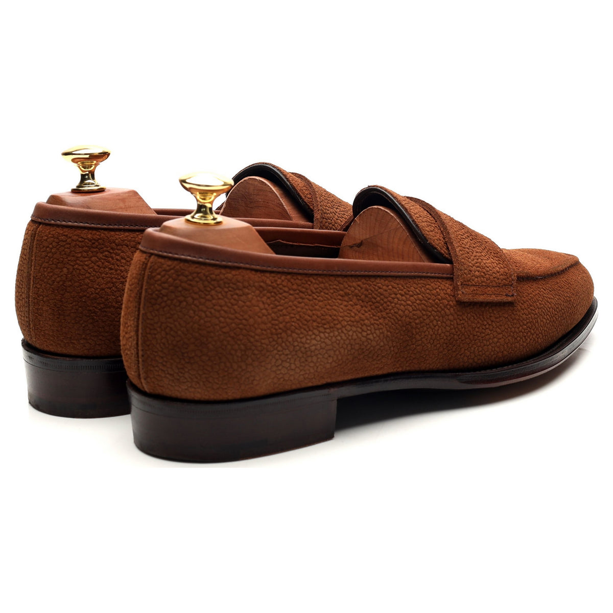 &#39;Bradley ll&#39; Brown Grain Suede Loafers UK 10 E