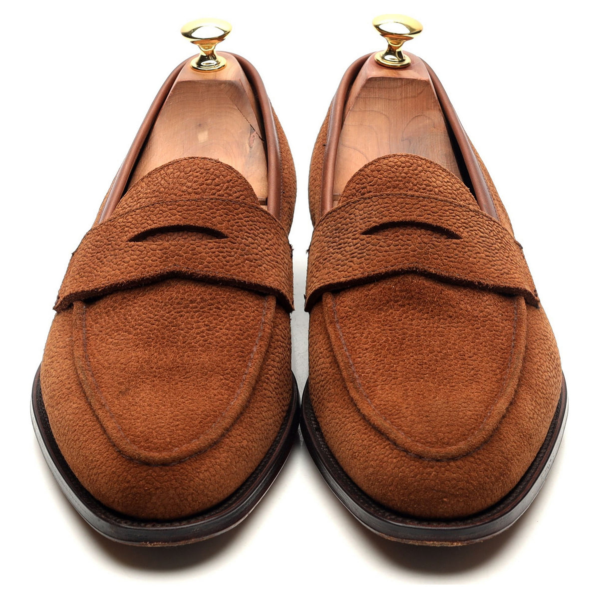 &#39;Bradley ll&#39; Brown Grain Suede Loafers UK 10 E