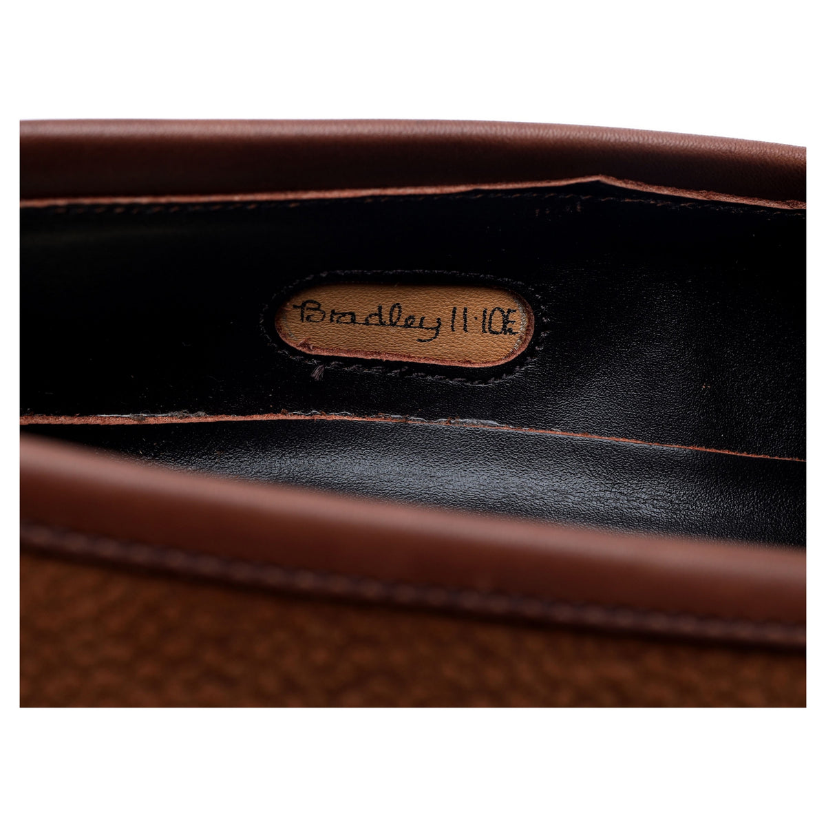 &#39;Bradley ll&#39; Brown Grain Suede Loafers UK 10 E