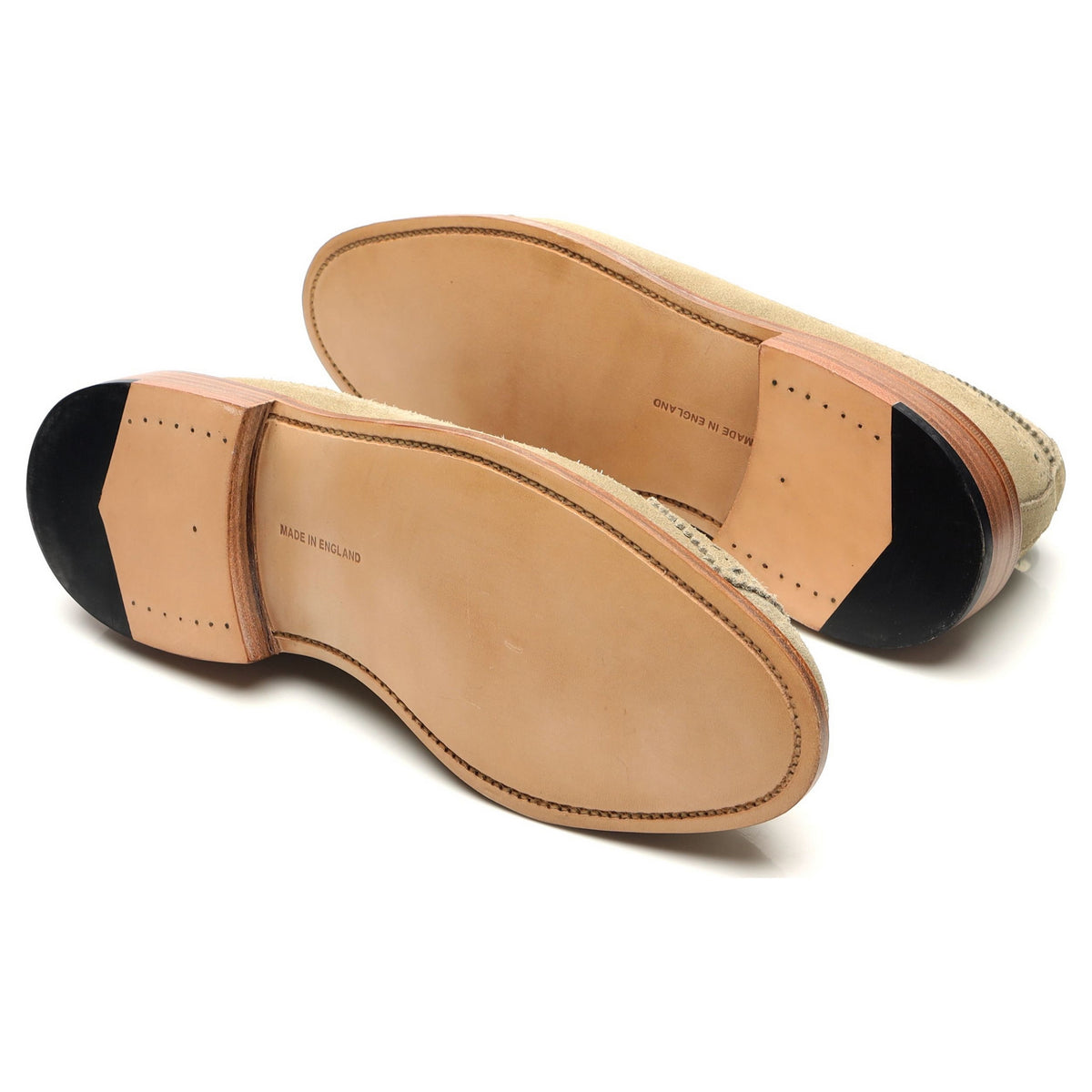 Beige Suede Derby Brogues UK 7.5