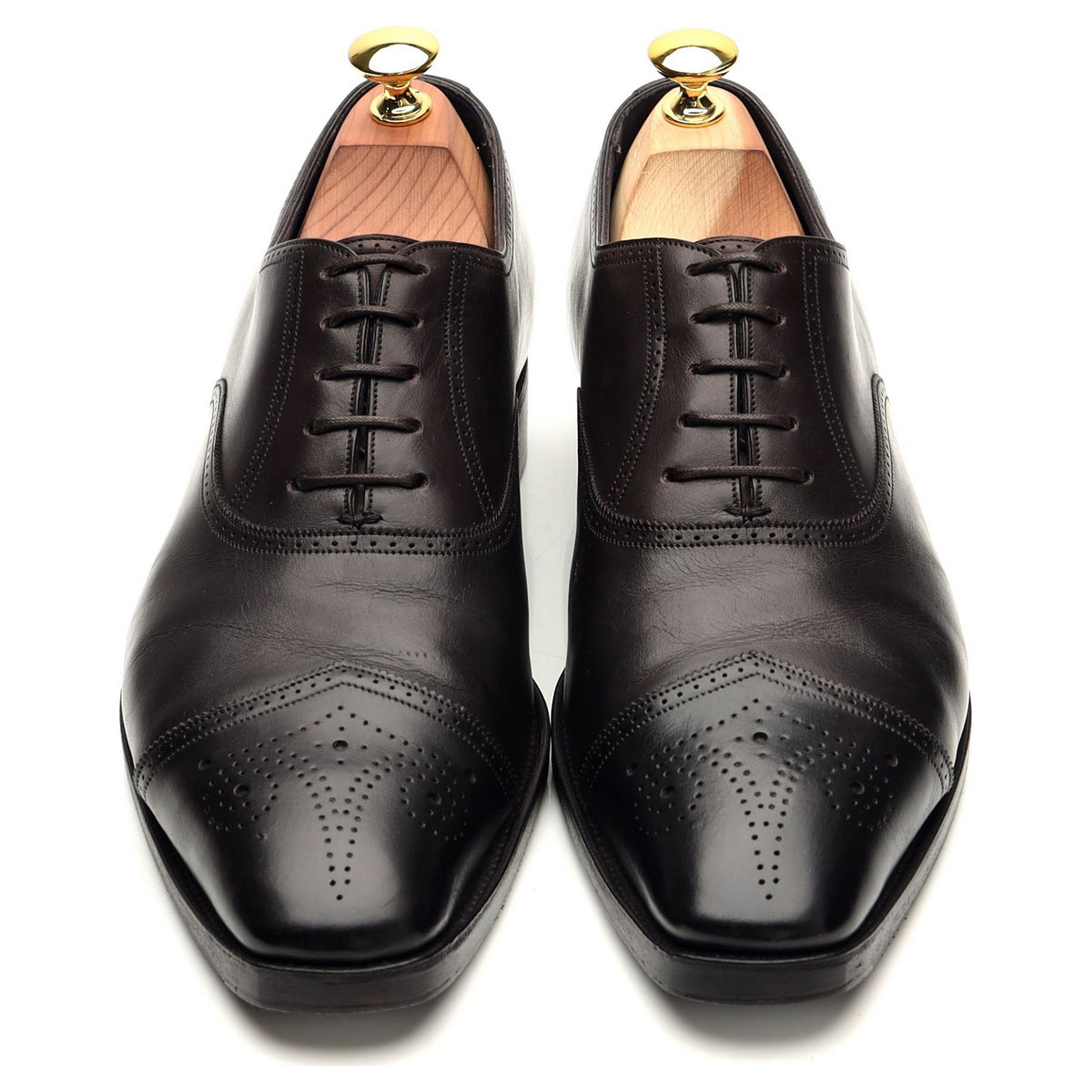 &#39;Highland&#39; Dark Brown Leather Oxford Brogues UK 7.5 E