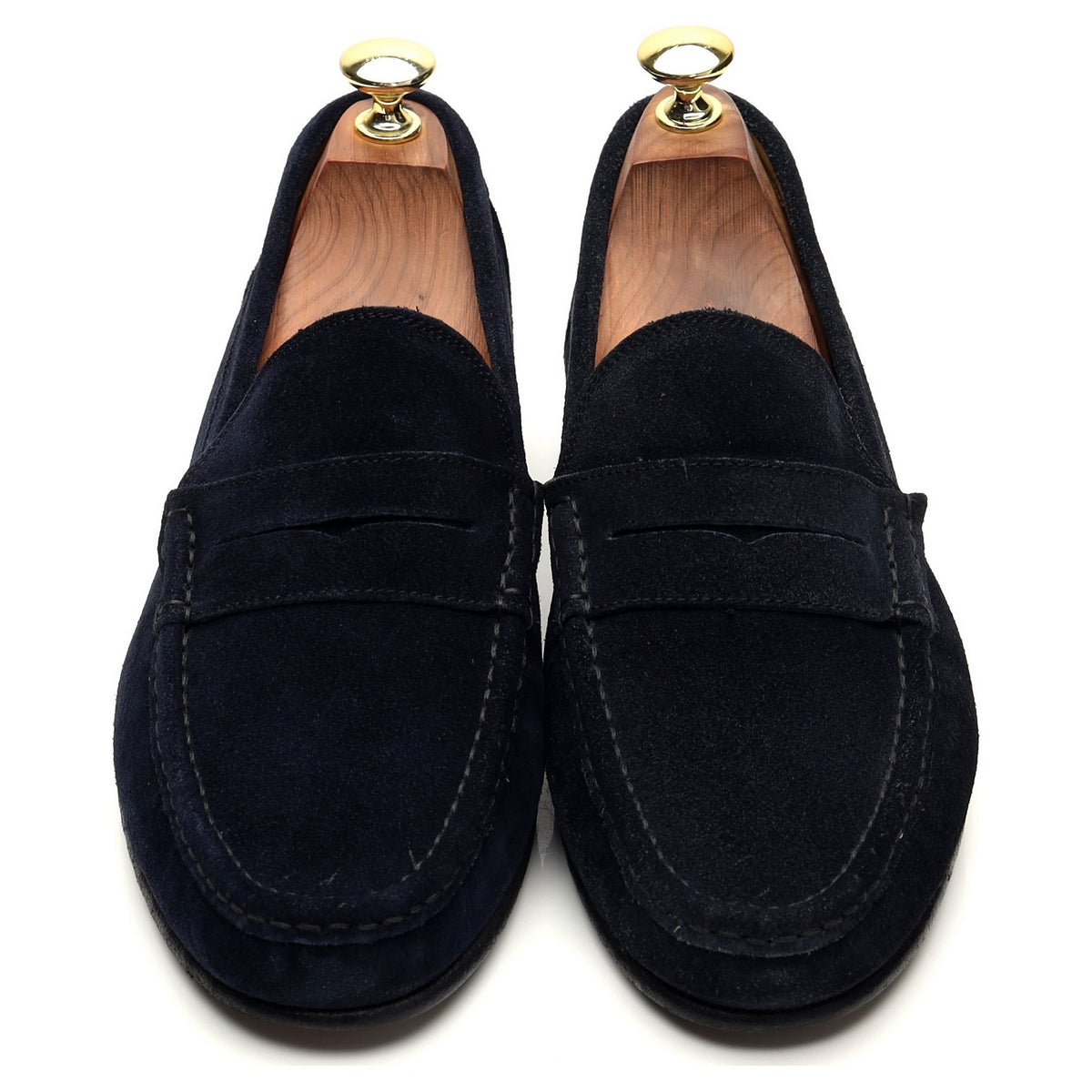 &#39;Milan&#39; Navy Blue Suede Loafers UK 7.5 EU 41.5