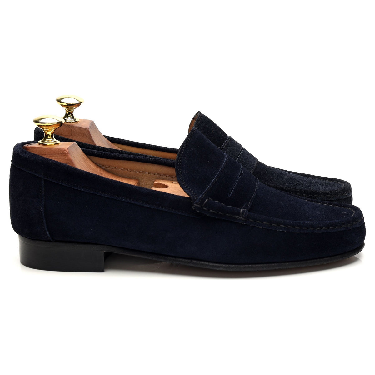 &#39;Milan&#39; Navy Blue Suede Loafers UK 7.5 EU 41.5