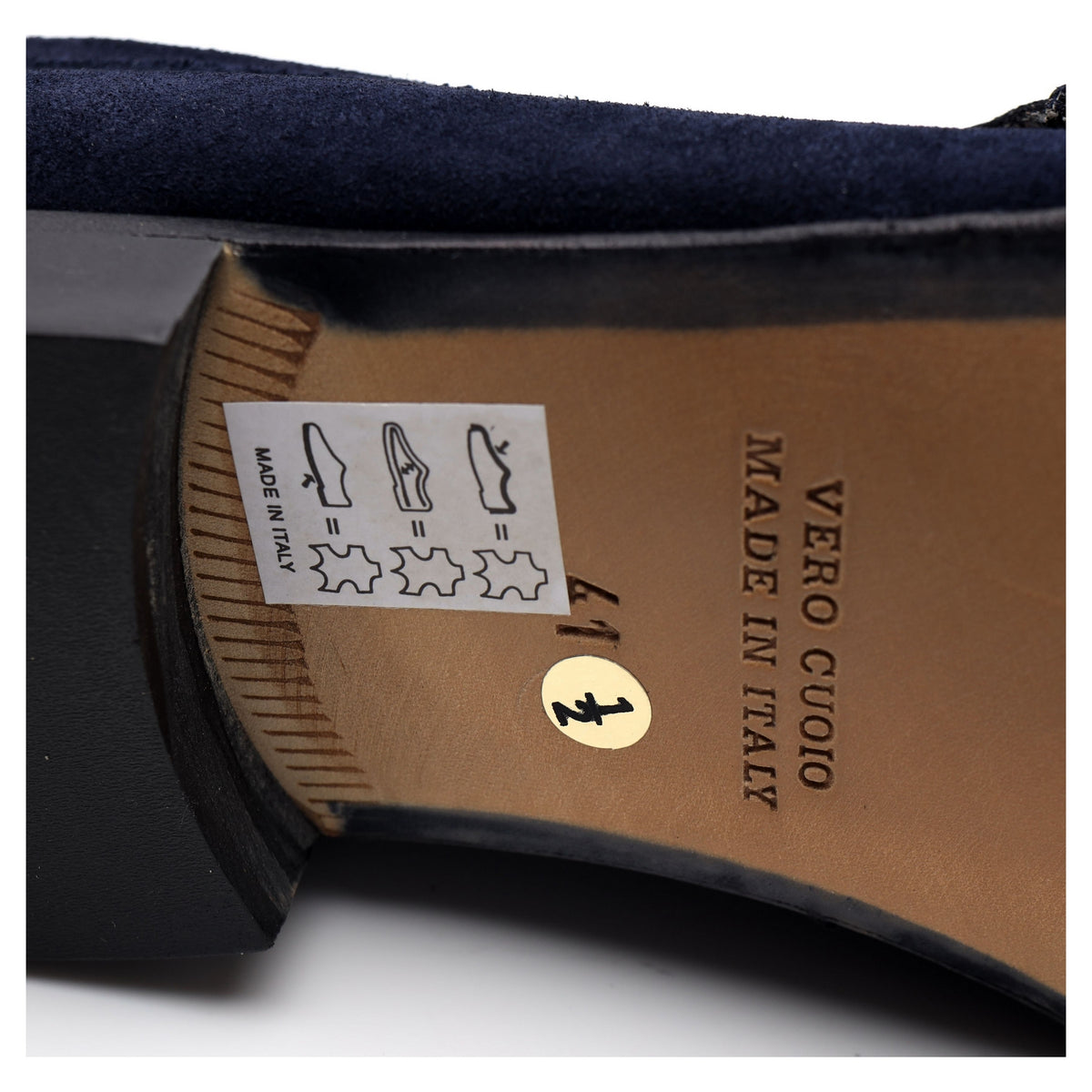 &#39;Milan&#39; Navy Blue Suede Loafers UK 7.5 EU 41.5
