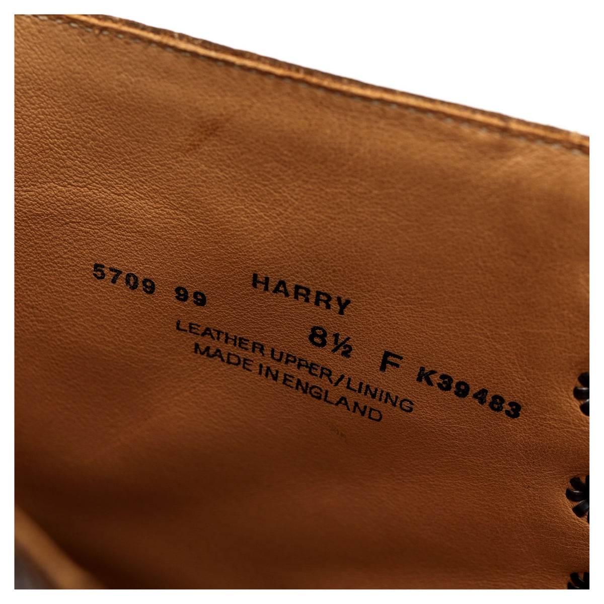 &#39;Harry&#39; Brown Grain Leather Boots Brogues UK 8.5 F