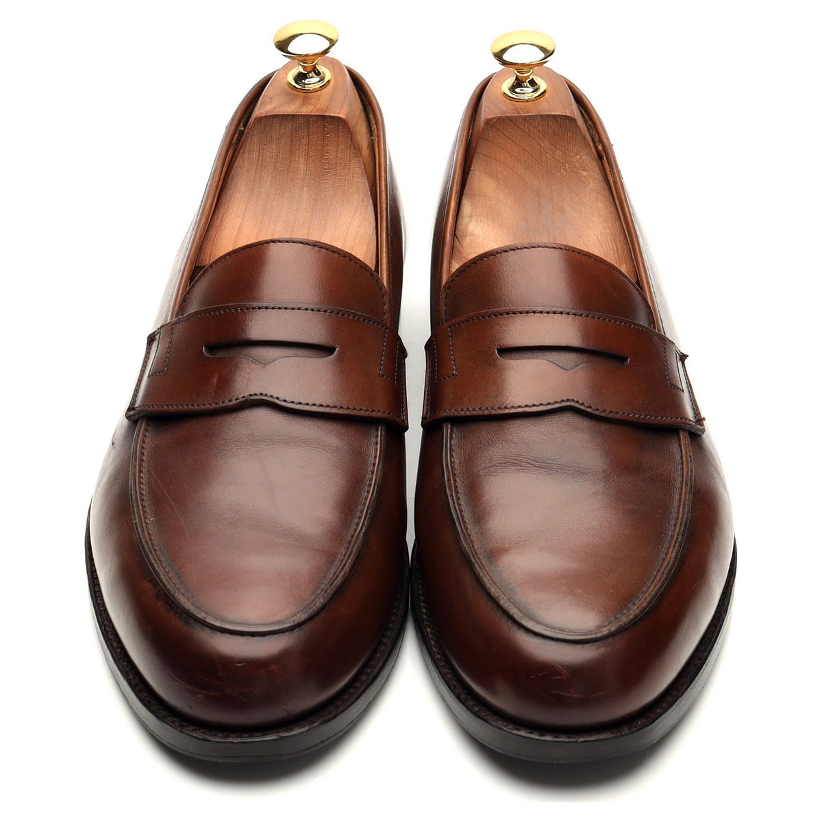 &#39;Grantham 2&#39; Brown Leather Loafers UK 10 E