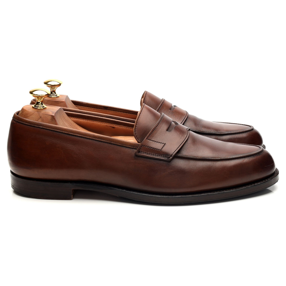 &#39;Grantham 2&#39; Brown Leather Loafers UK 10 E