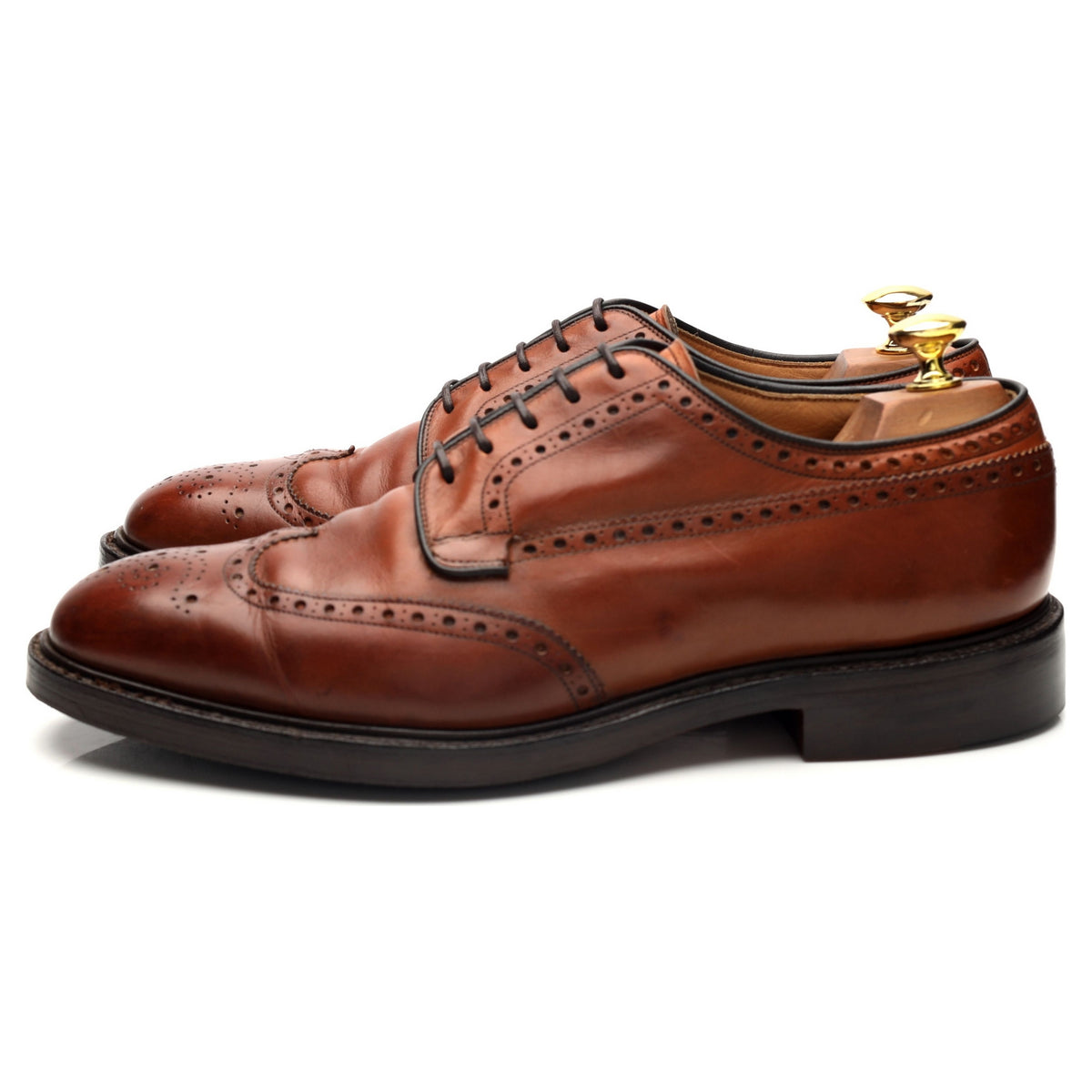 &#39;Grafton&#39; Tan Brown Leather Derby Brogues UK 8.5 G