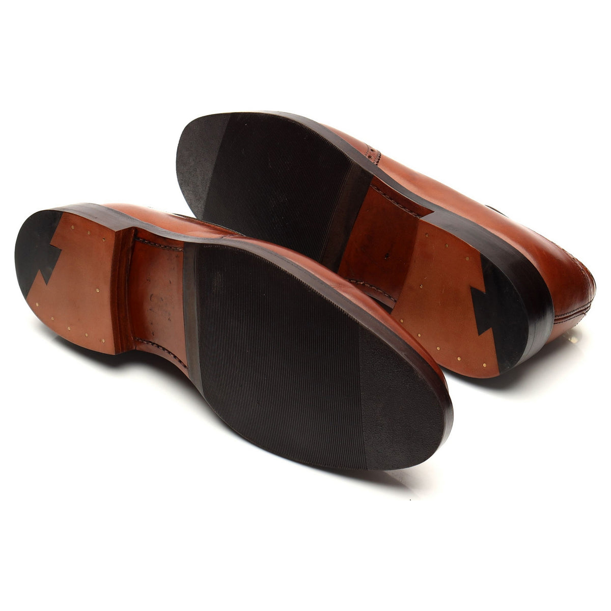&#39;Grafton&#39; Tan Brown Leather Derby Brogues UK 8.5 G