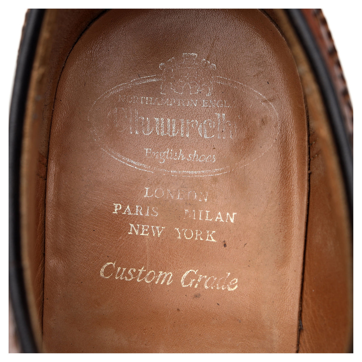 &#39;Grafton&#39; Tan Brown Leather Derby Brogues UK 8.5 G