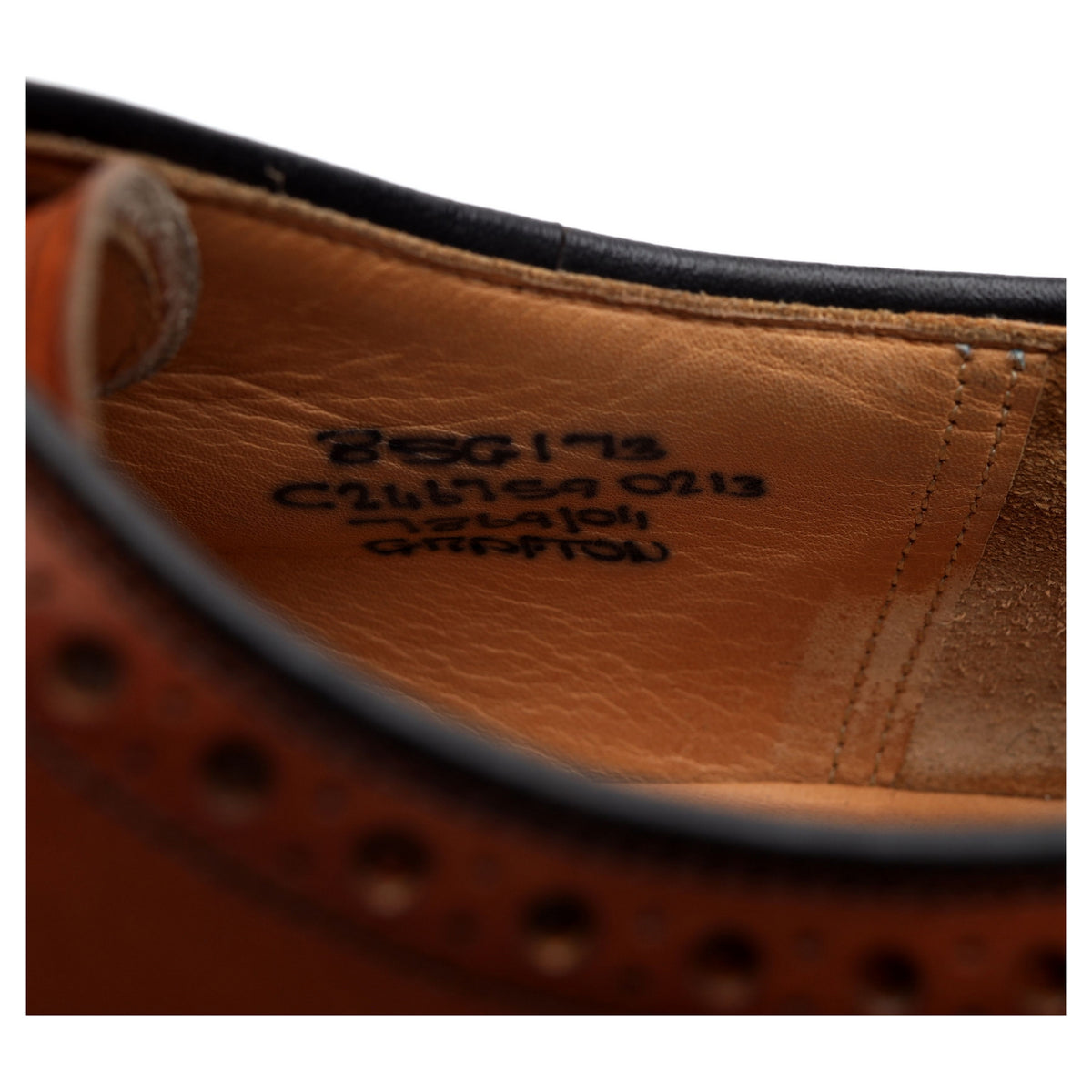 &#39;Grafton&#39; Tan Brown Leather Derby Brogues UK 8.5 G