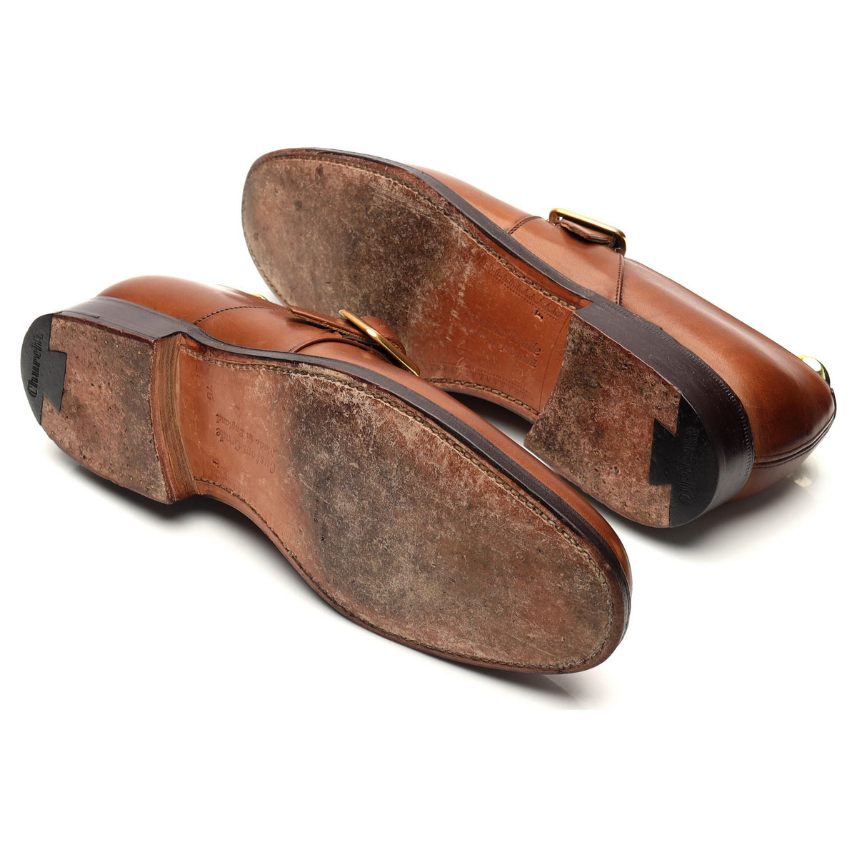 &#39;Westbury&#39; Brown Leather Monk Strap UK 7.5 F