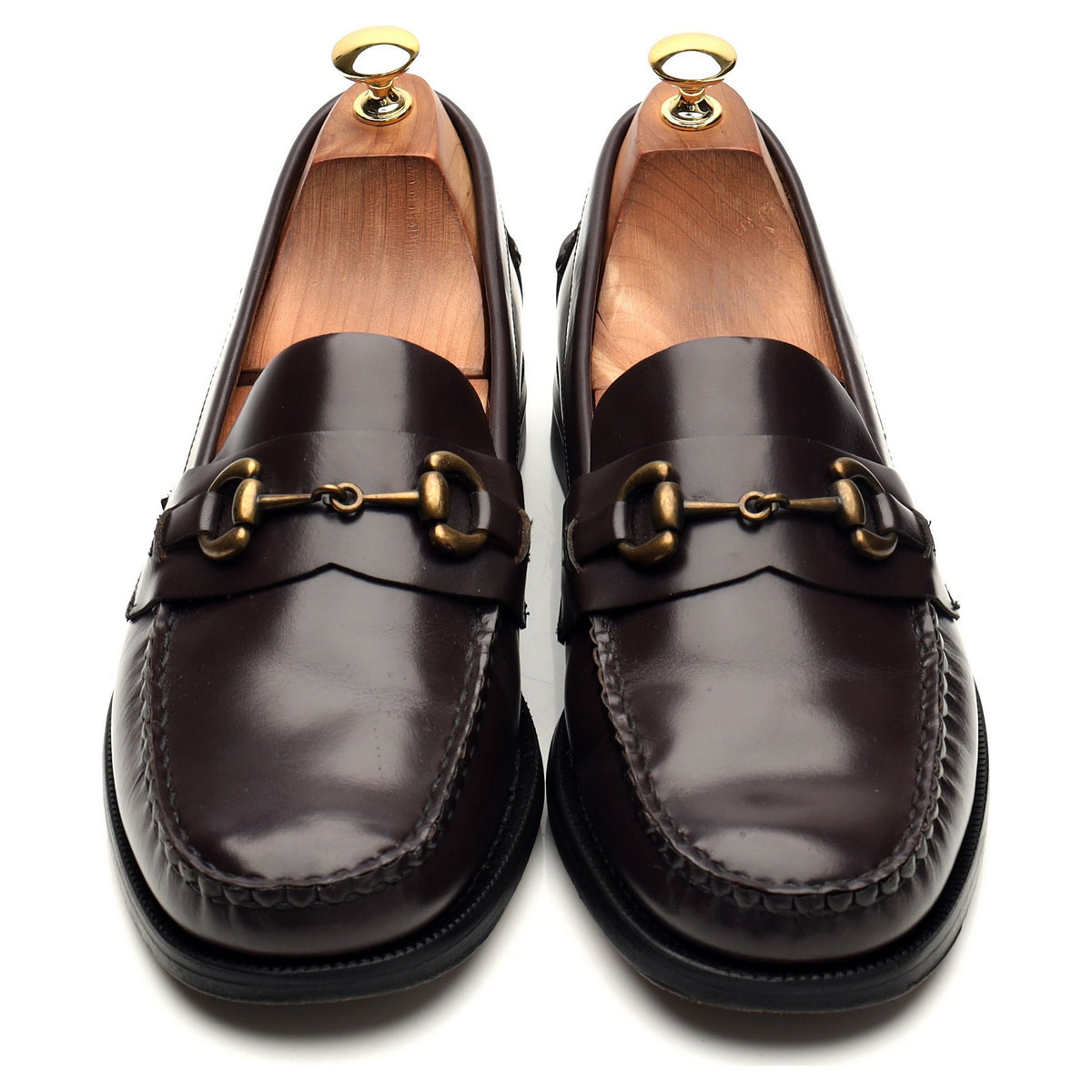 &#39;Classic Joe&#39; Dark Brown Leather Horsebit Loafers UK 10