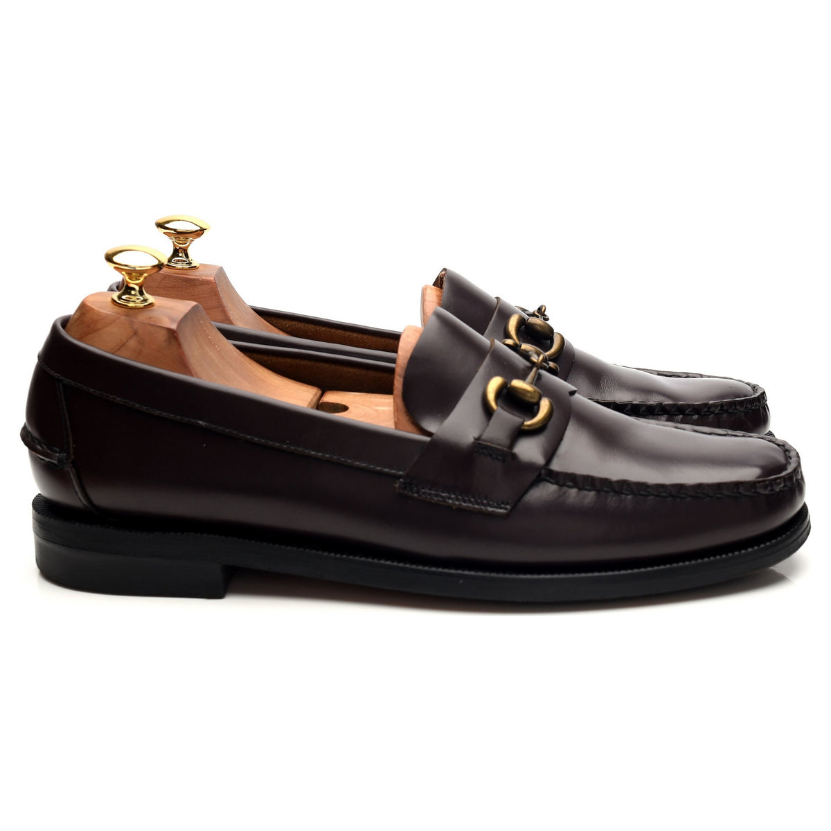 &#39;Classic Joe&#39; Dark Brown Leather Horsebit Loafers UK 10