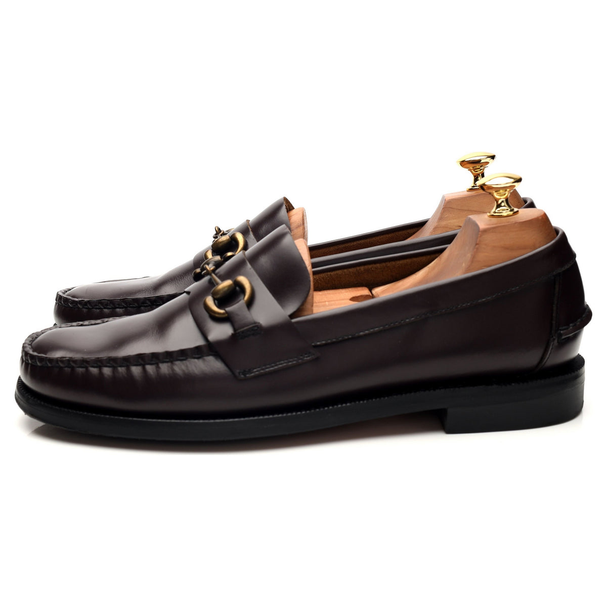 &#39;Classic Joe&#39; Dark Brown Leather Horsebit Loafers UK 10