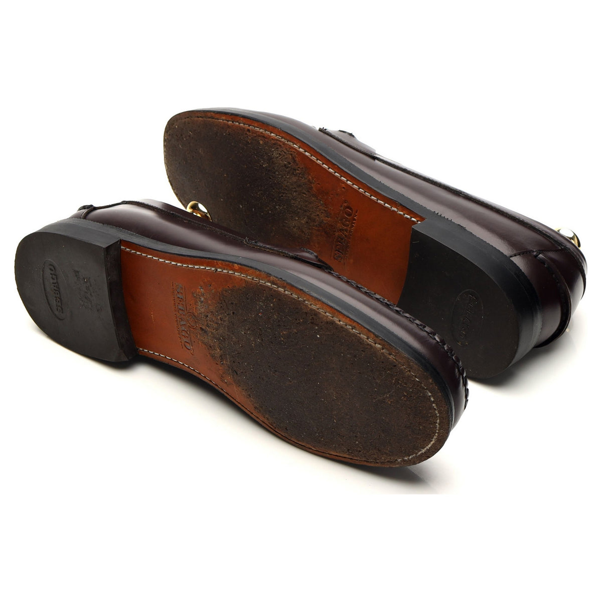 &#39;Classic Joe&#39; Dark Brown Leather Horsebit Loafers UK 10