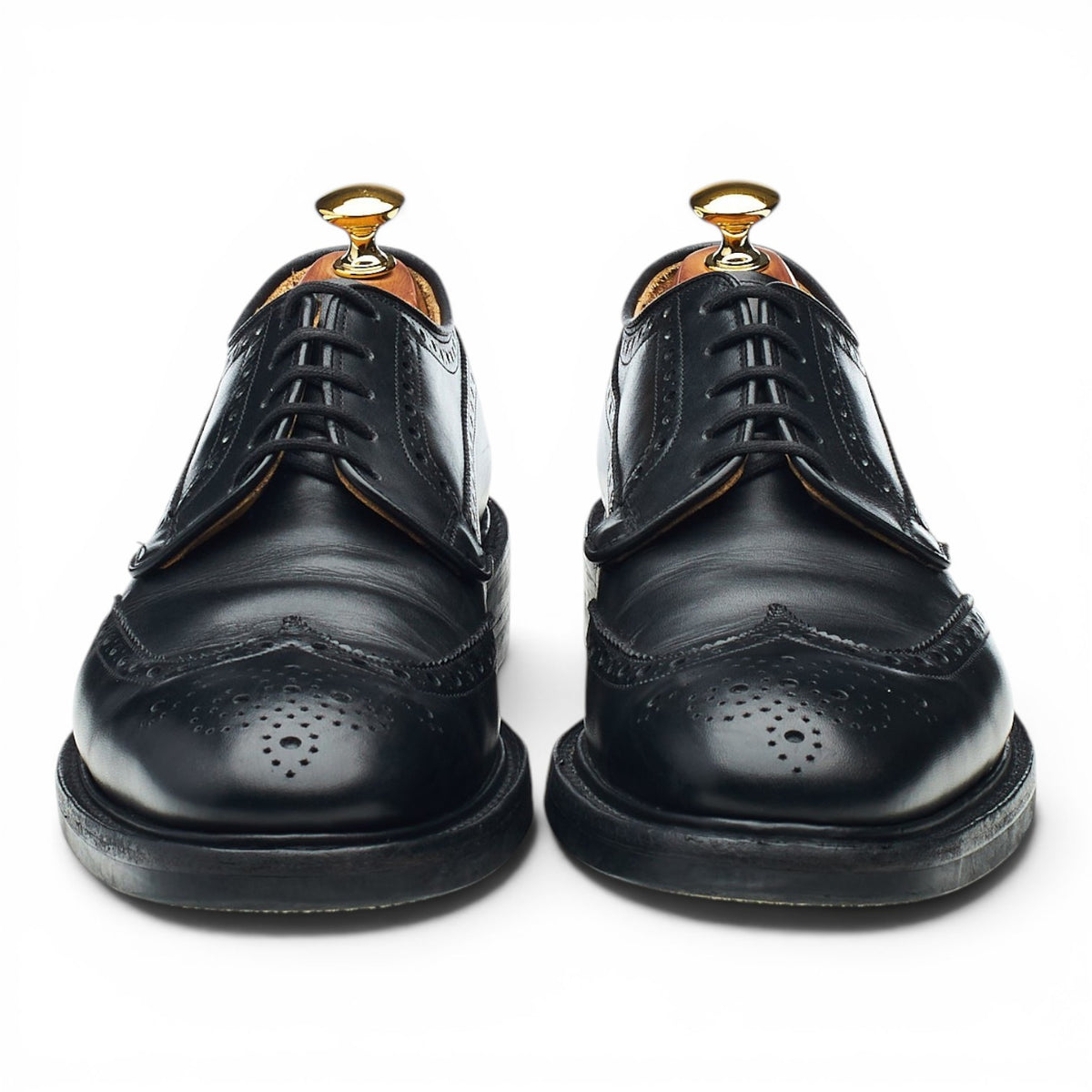 'Grafton' Black Leather Derby Brogues UK 6 F