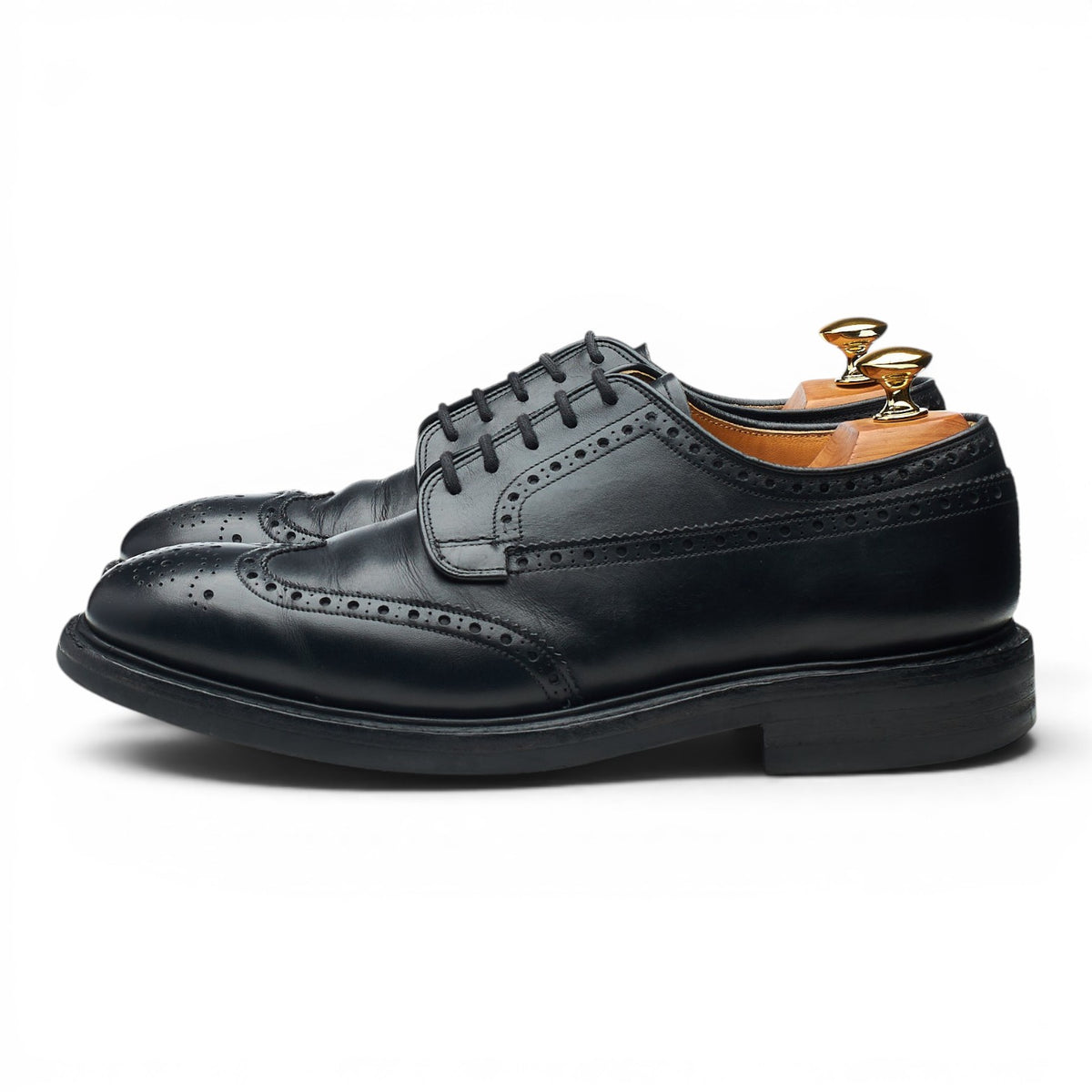 'Grafton' Black Leather Derby Brogues UK 6 F