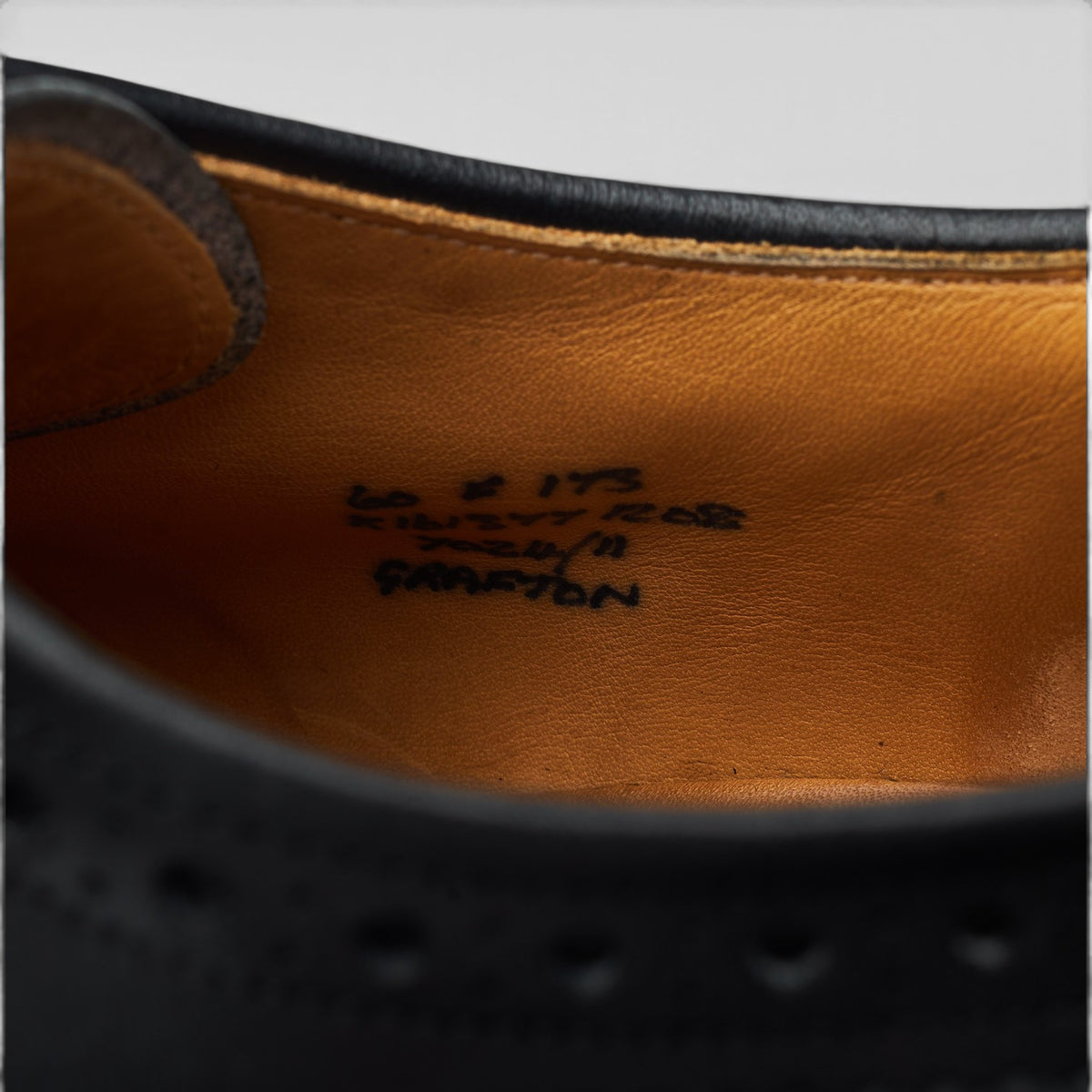 'Grafton' Black Leather Derby Brogues UK 6 F