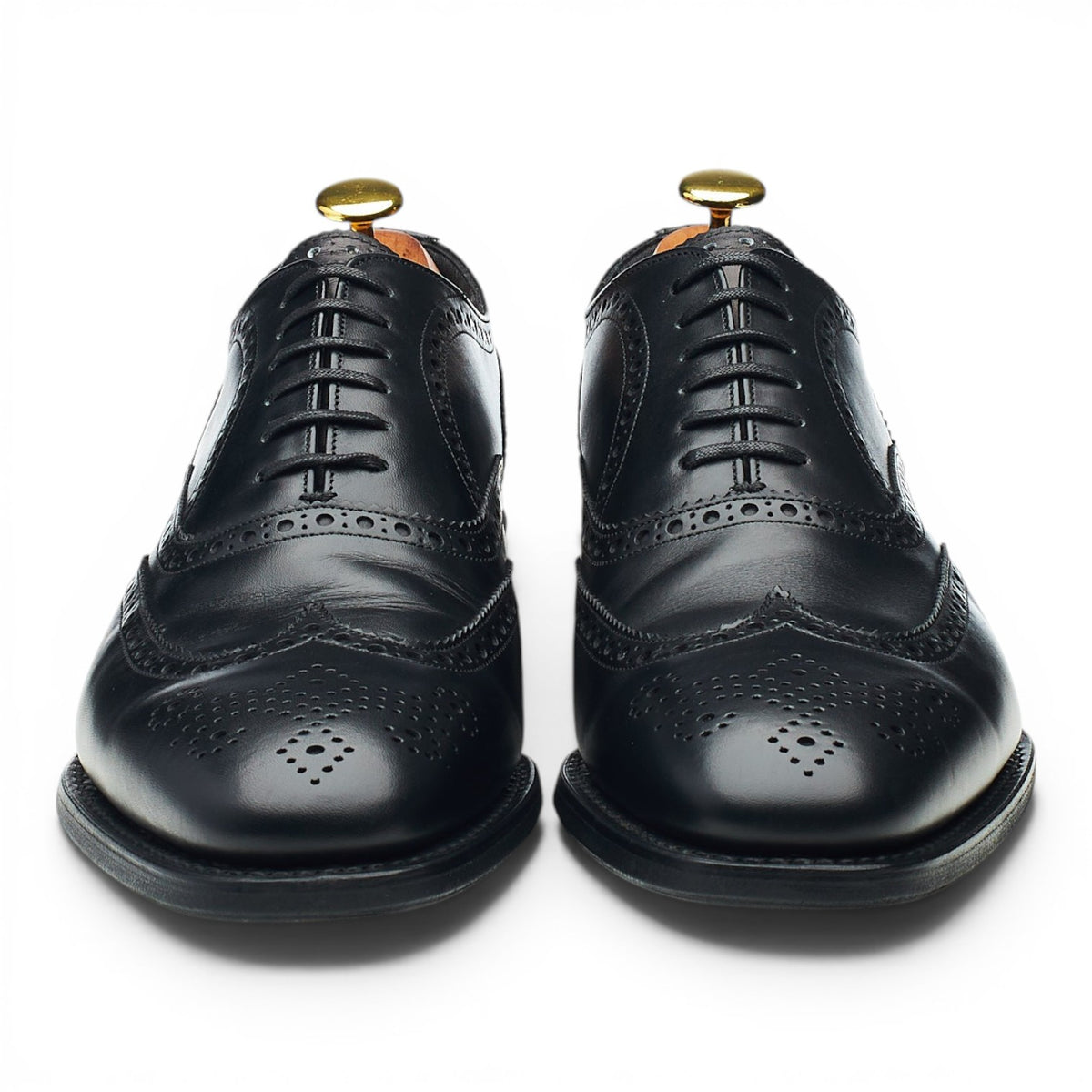'Parkstone' Black Leather Oxford Brogues UK 8.5 F