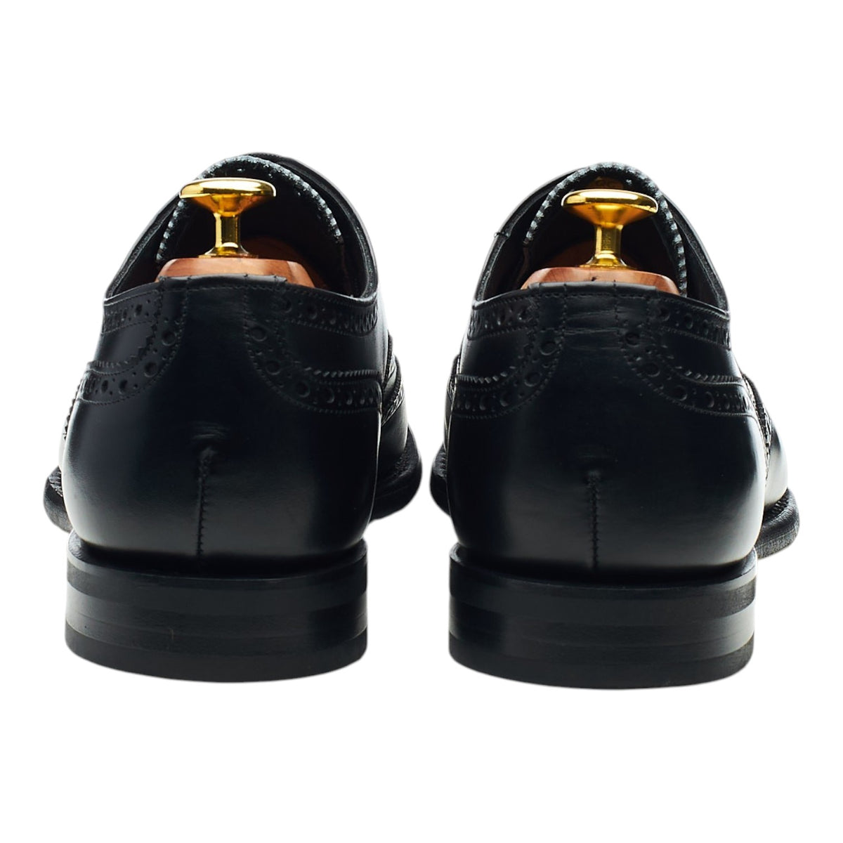 'Parkstone' Black Leather Oxford Brogues UK 8.5 F