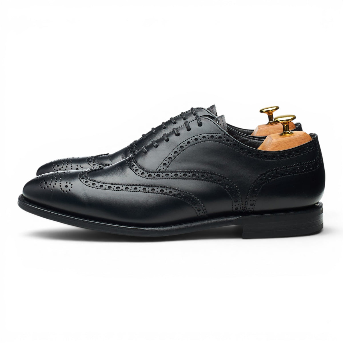 'Parkstone' Black Leather Oxford Brogues UK 8.5 F