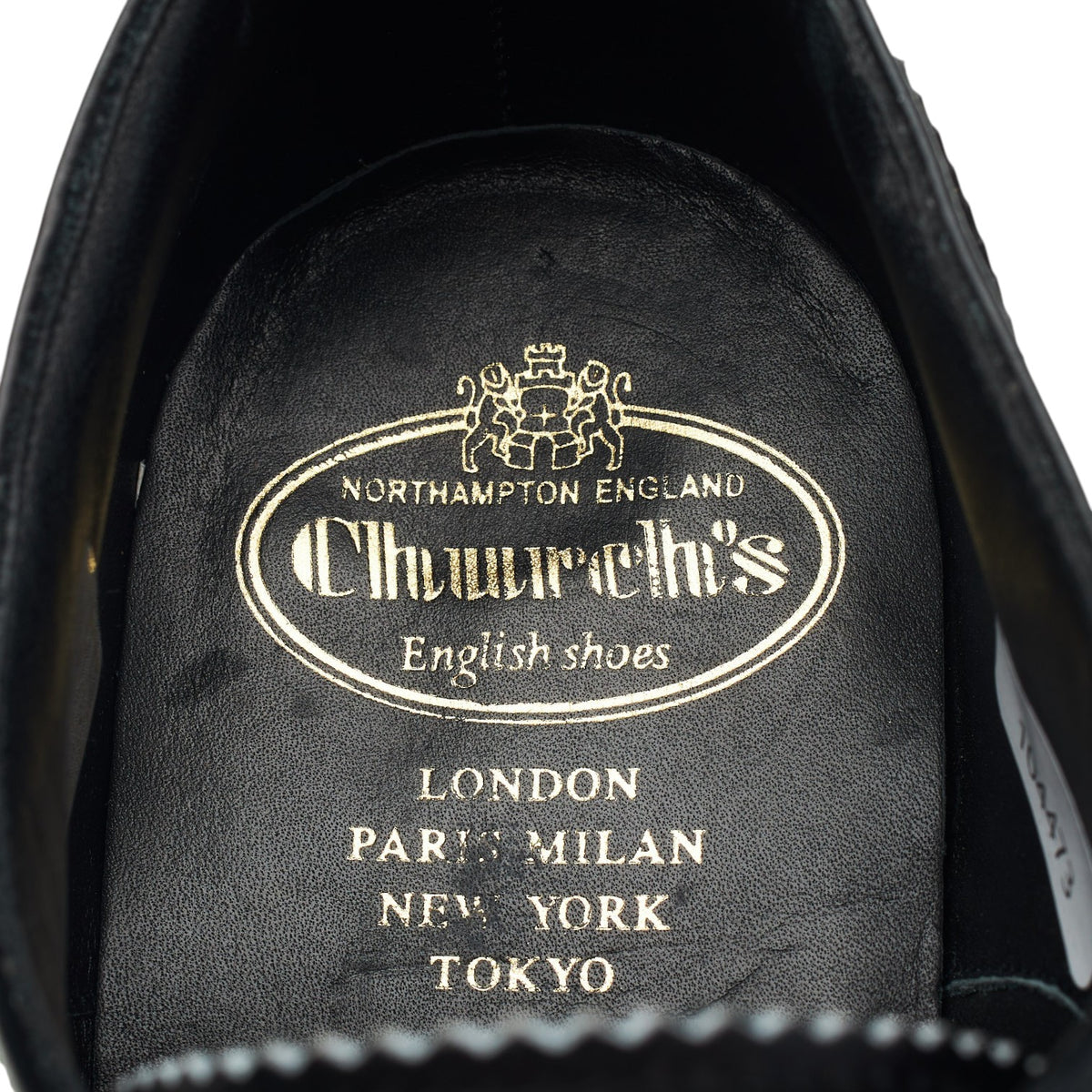 'Parkstone' Black Leather Oxford Brogues UK 8.5 F