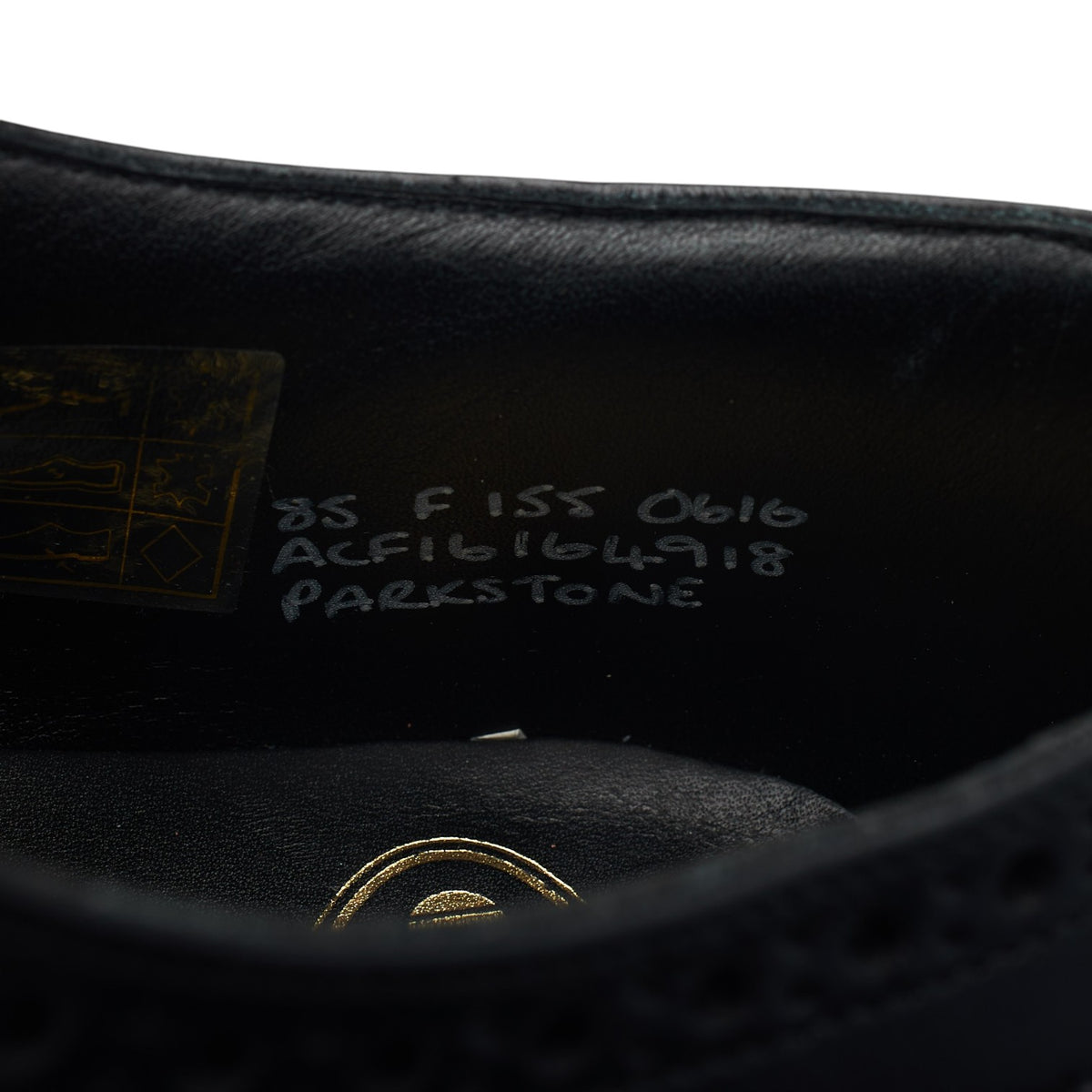 'Parkstone' Black Leather Oxford Brogues UK 8.5 F